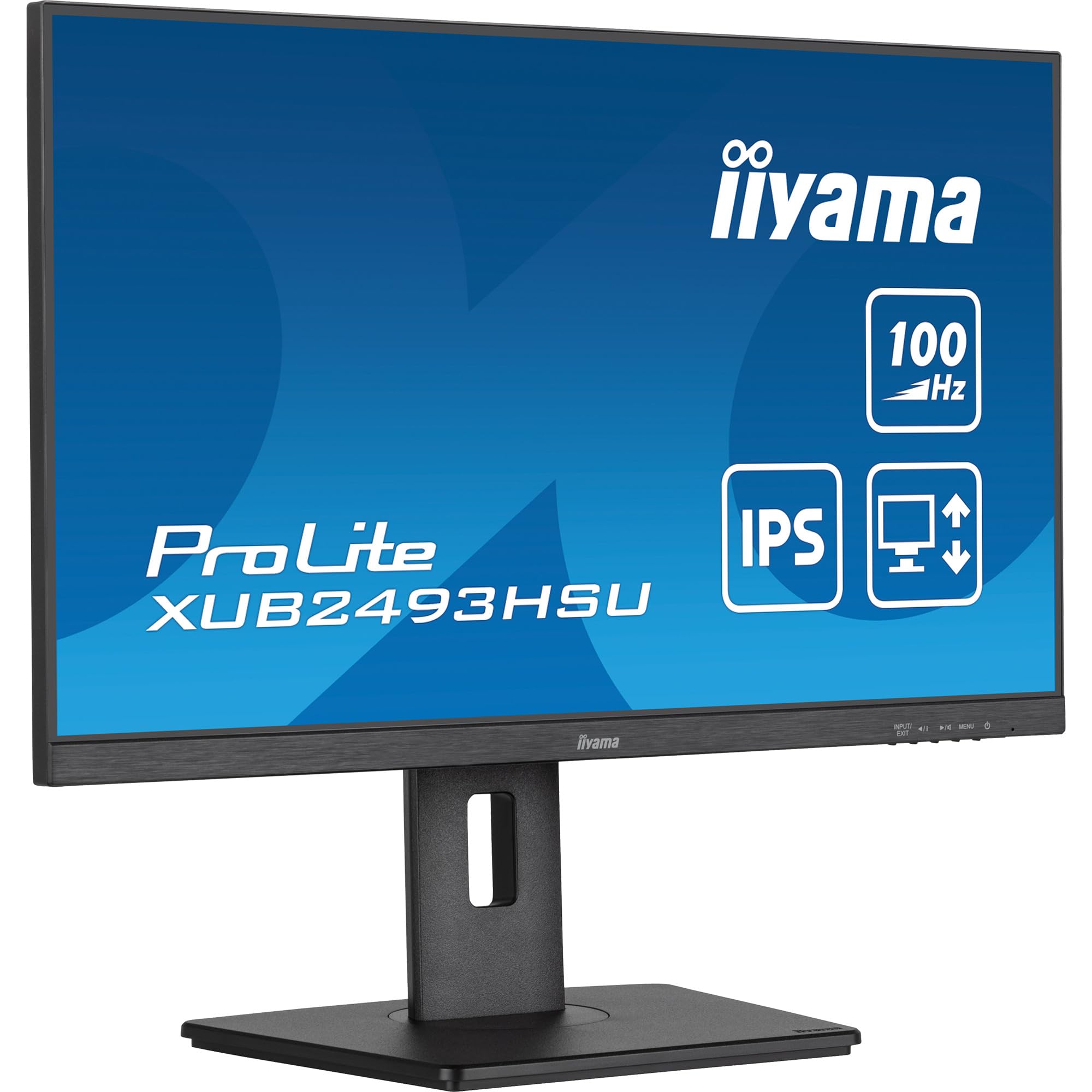 IIYAMA XUB2493HSU-B7 24inch IPS FHD 100Hz 300cd/m2 1ms Speakers HDMI DP 2xUSB 2.0 Speakers 15cm Height Adj. Stand