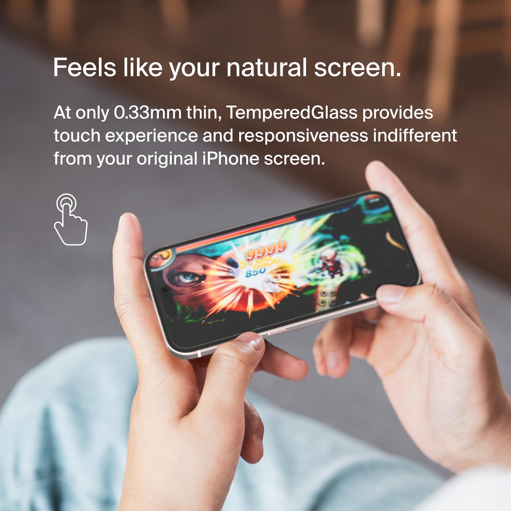 BELKIN ScreenForce Pro TemperedGlass Privacy AM Screen Protection for iPhone 15/14 Pro