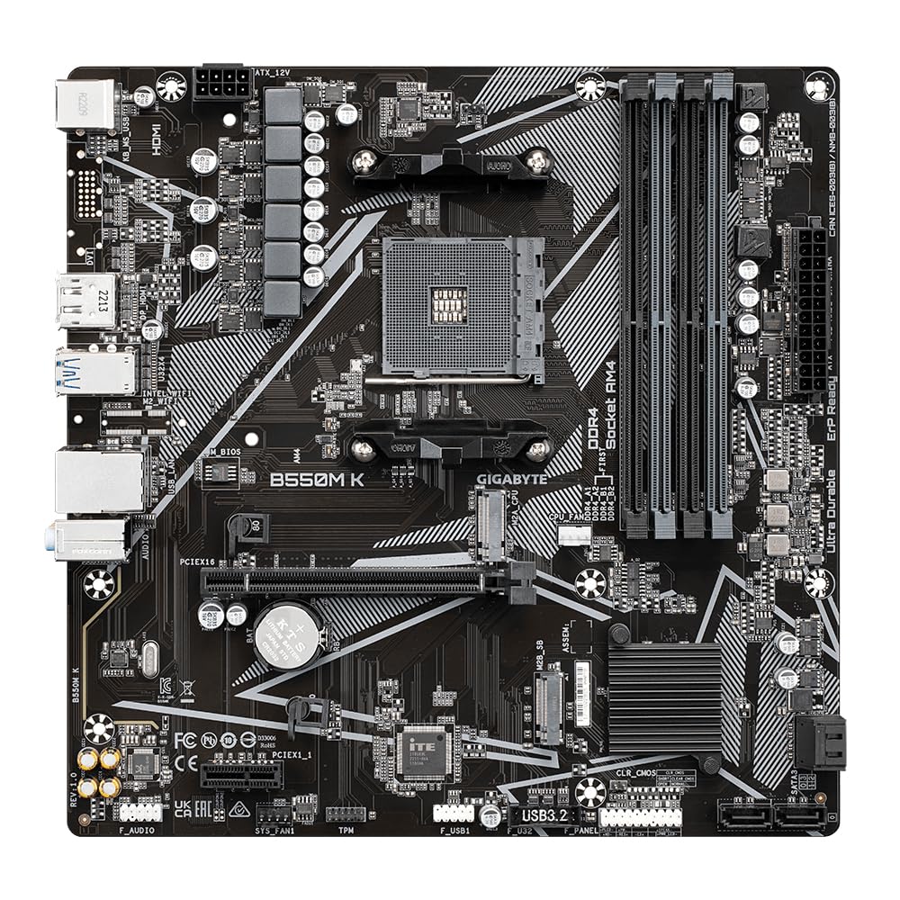 GIGABYTE B550M K carte mere AMD B550 Emplacement AM4 micro ATX