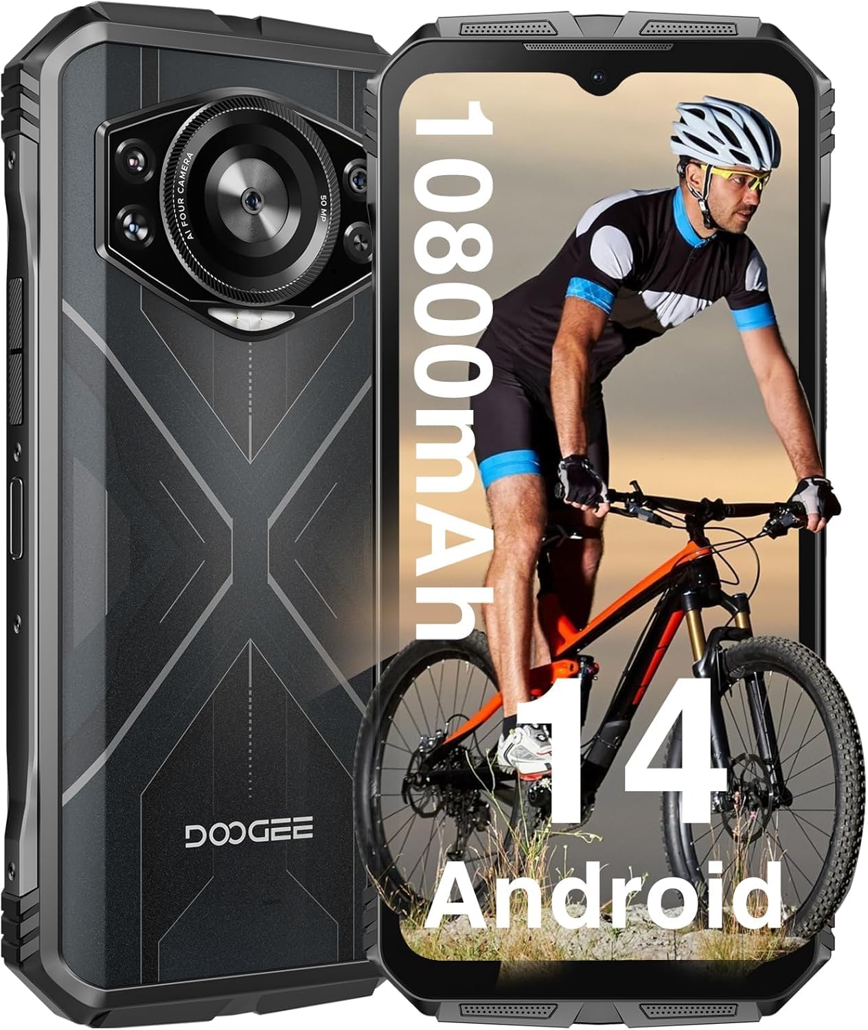Doogee S Cyber (NFC - 6.58'' - 256 Go, 8 Go RAM - 10 800 mAh) Argent