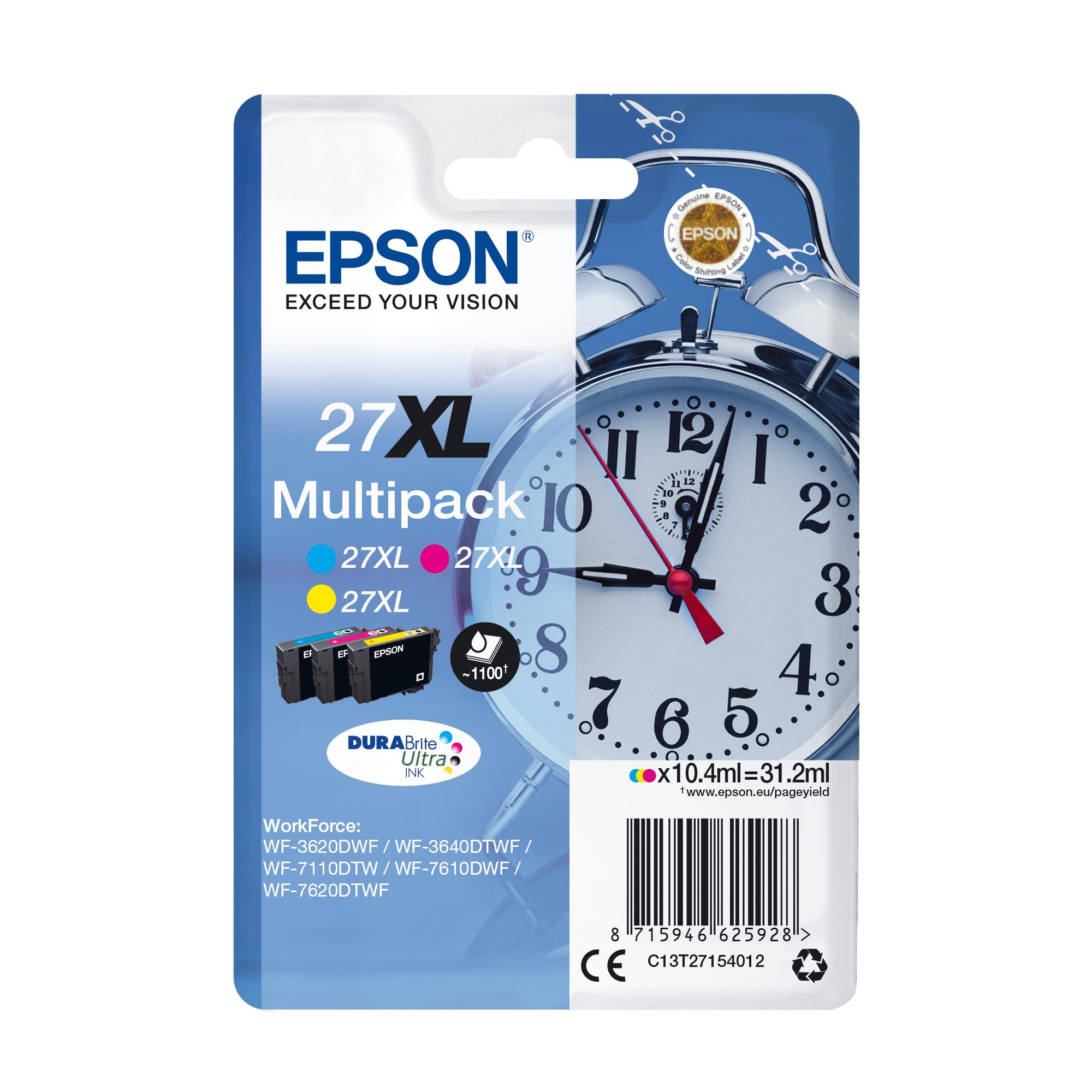 Cartouche EPSON C13T27154012 27XL - 3 couleurs