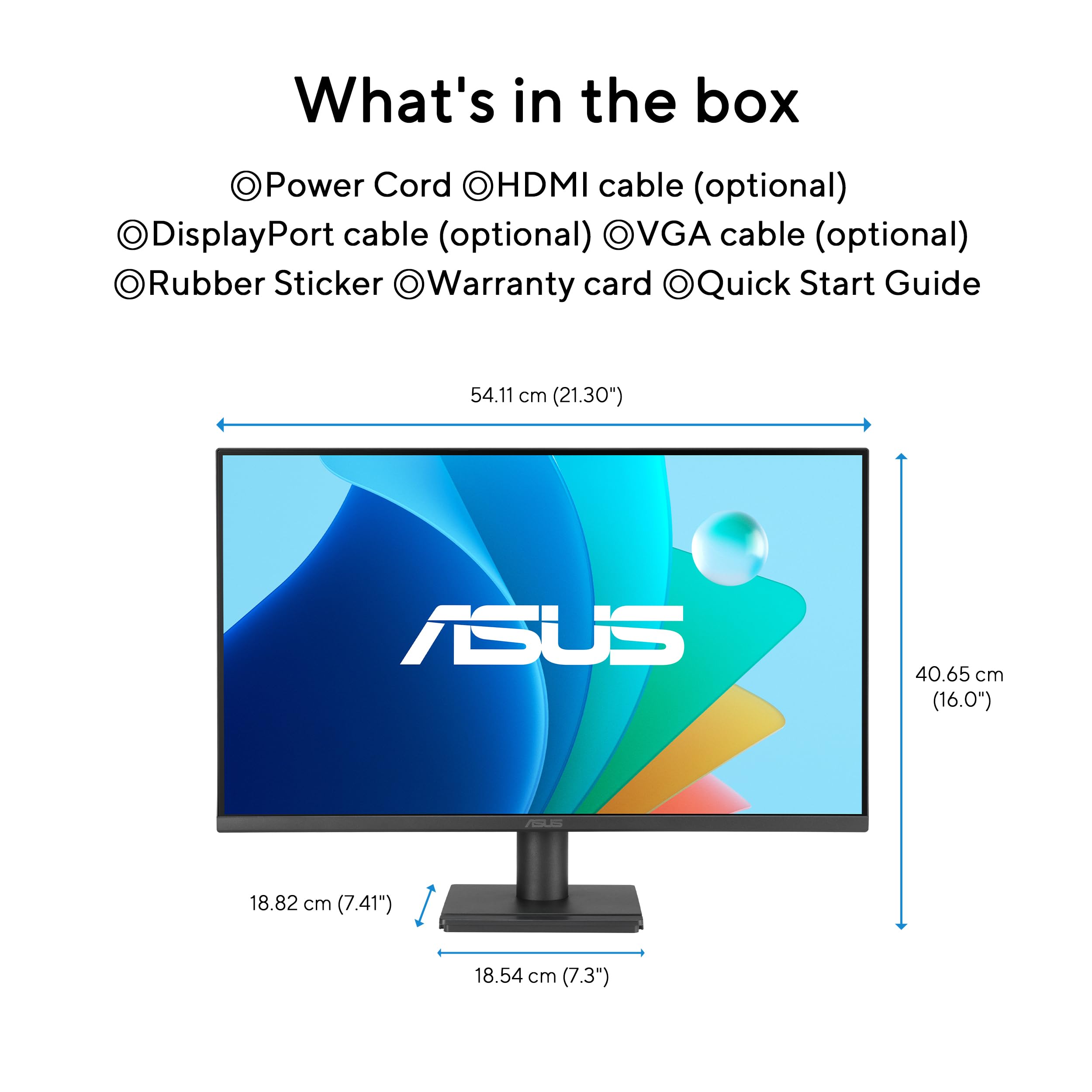 ASUS VA249QG Eye Care Gaming Monitor 23.8p IPS WLED FHD 16:9 120Hz 300cd/m2 1ms D-Sub HDMI DP 2x2W Speakers