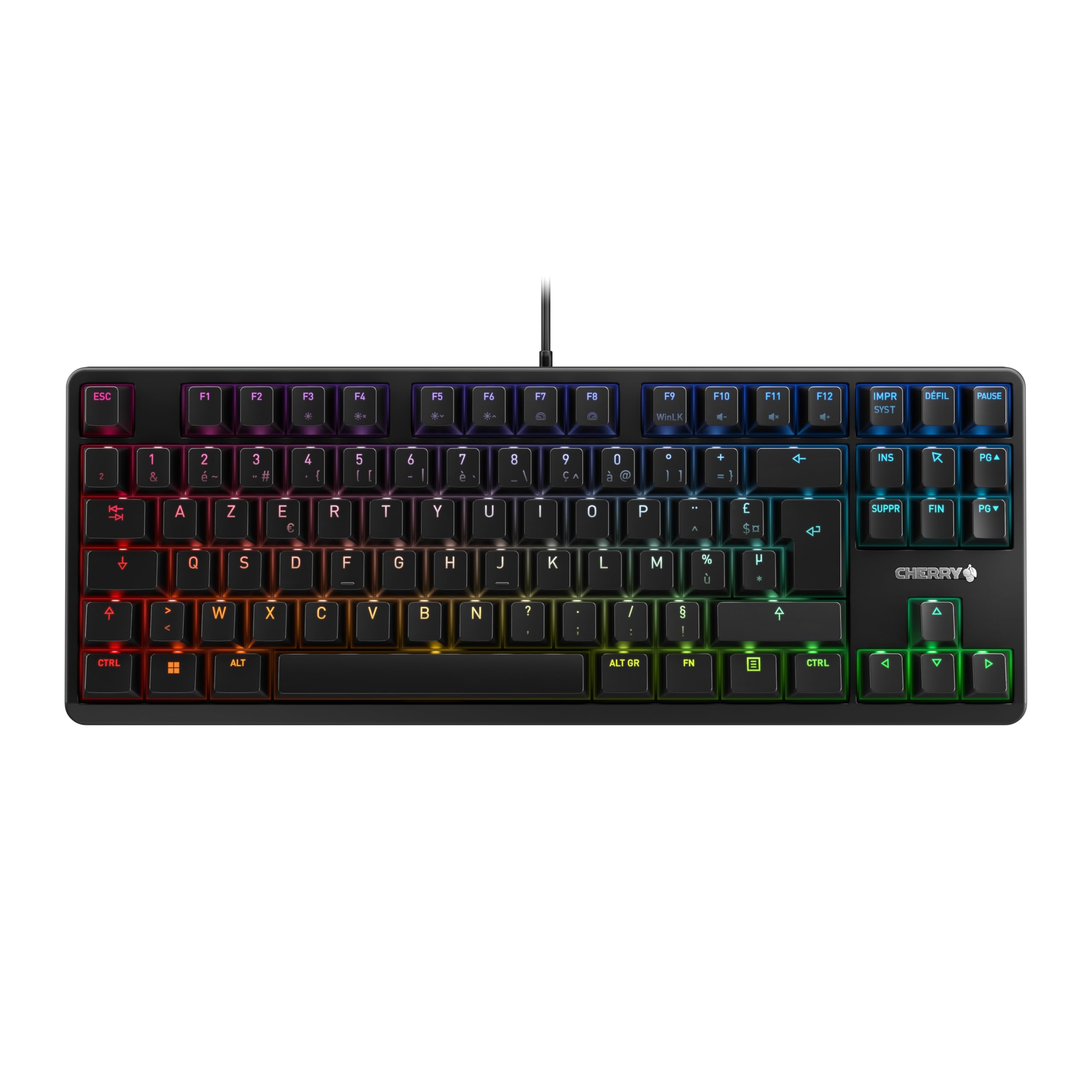 CHERRY ClavierG80-3000N RGB TKL USB noir AZERTY (FR)