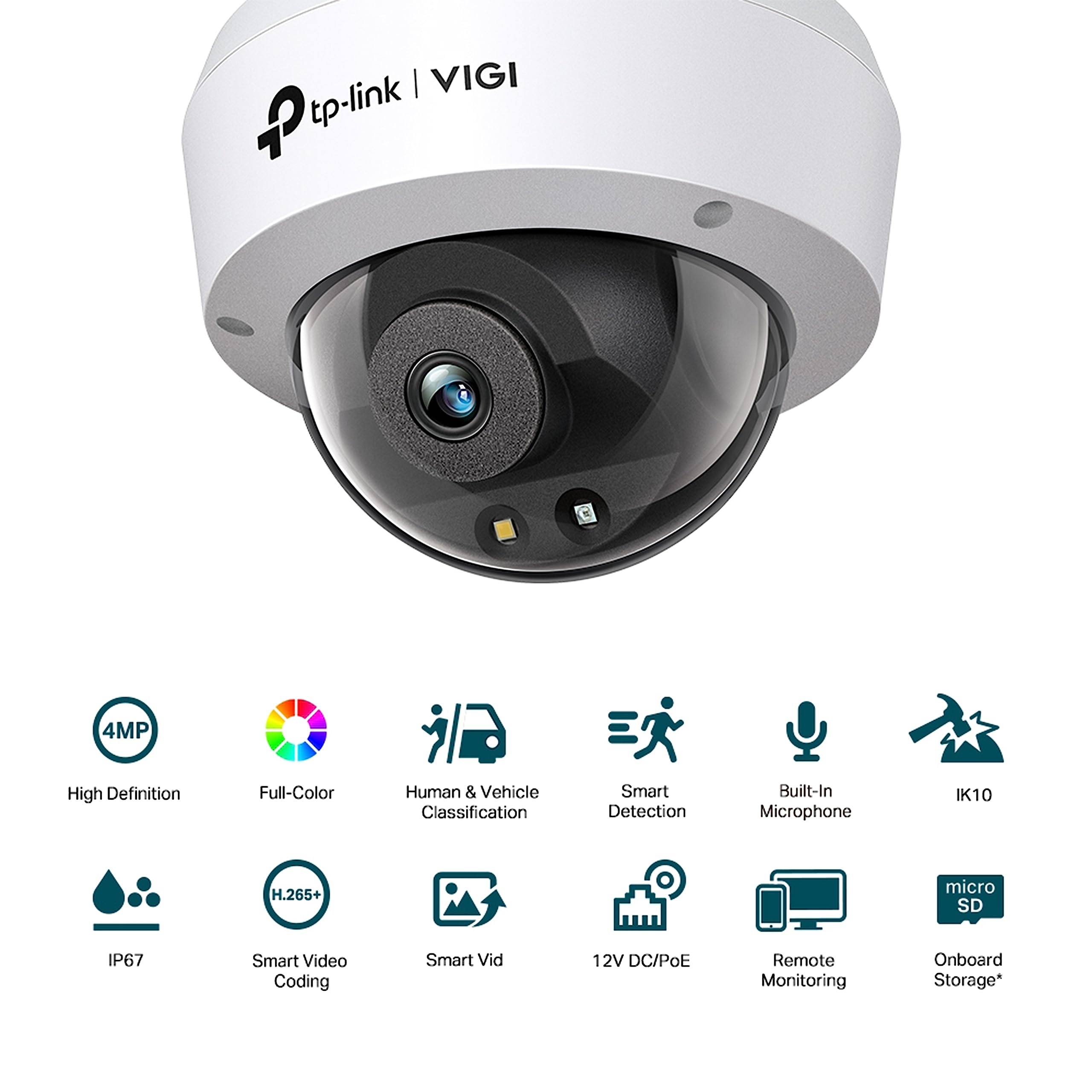 TP-LINK VIGI C240 2.8MM 4MP Full-Color Dome Network Camera