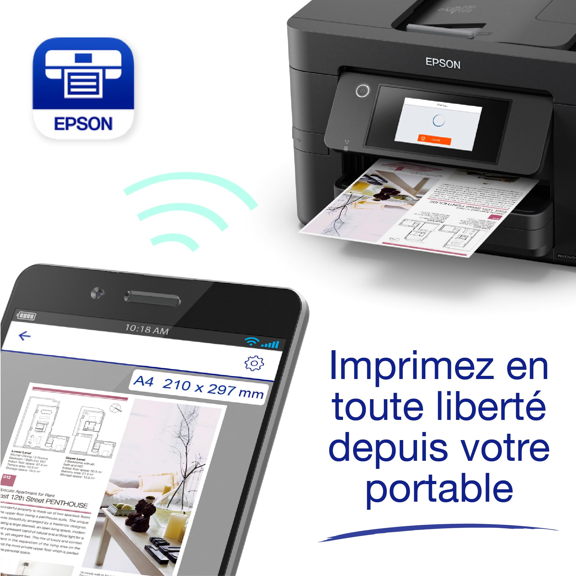 EPSON WorkForce Pro WF-4820DWF MFP colour ink-jet A4 210x297mm A4 25ppm print 250 sheets USB 2.0 LAN Wi-Fi USB host