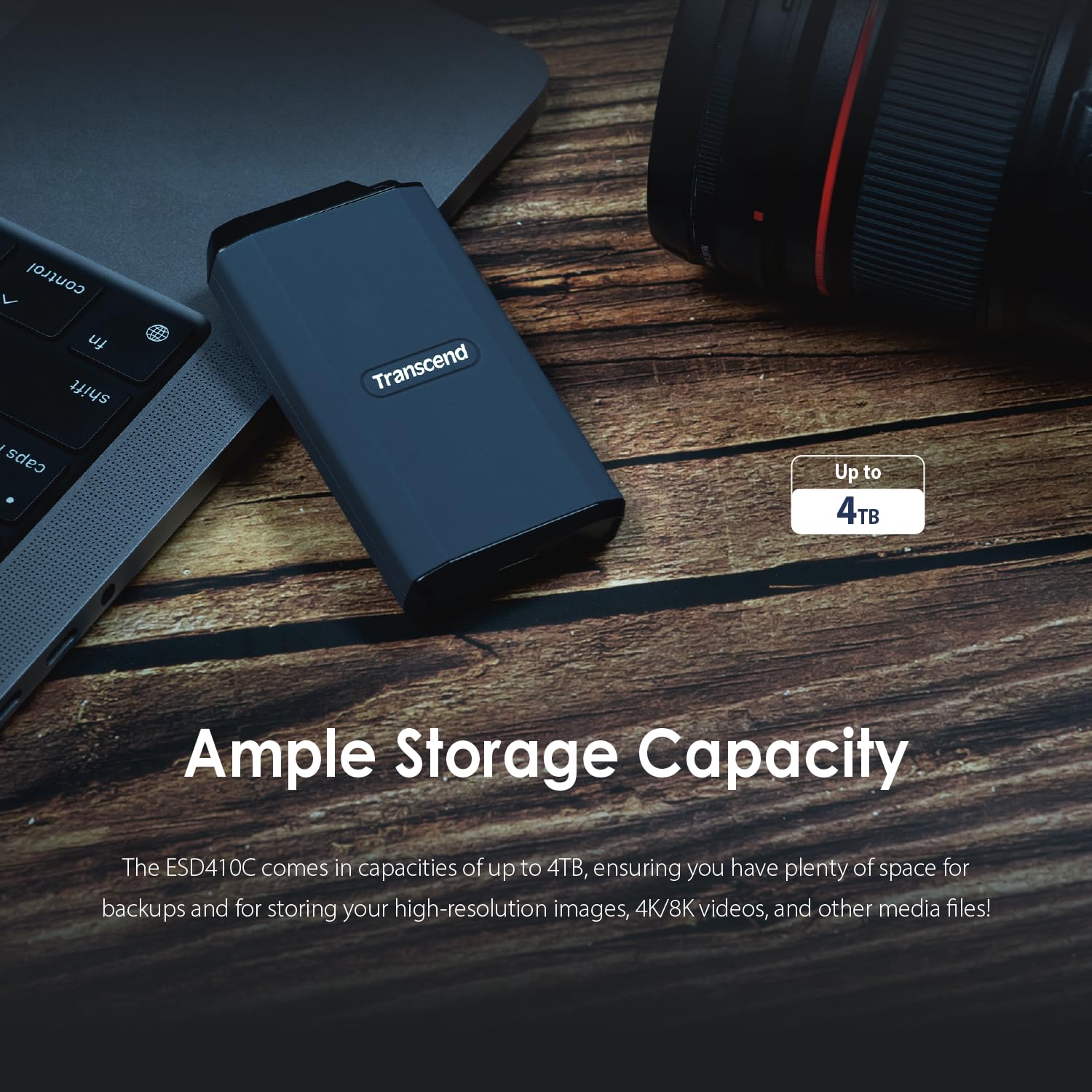TRANSCEND ESD410C 4To External SSD USB 20Gbps Type C