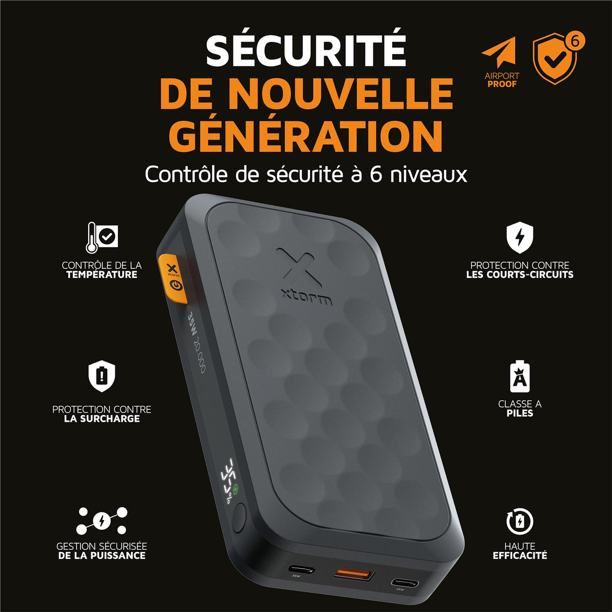 XTORM Batterie externe FUEL 35W 20000 mAh - noir