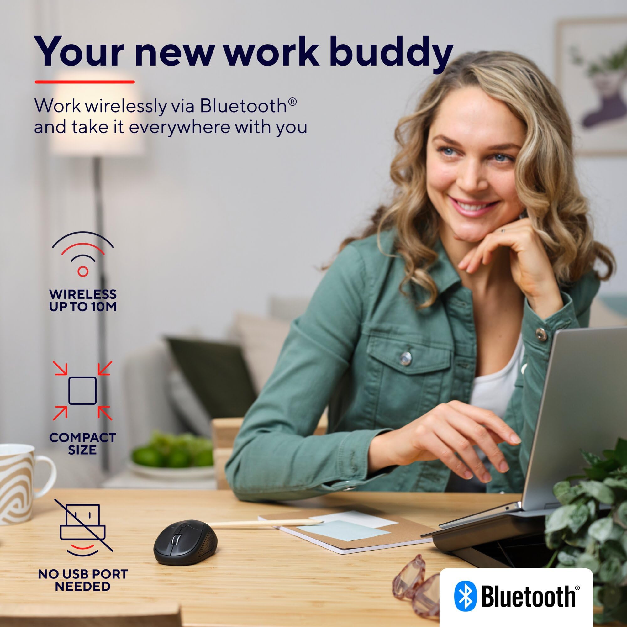 TRUST Souris sans fil compacte PRIMO Bluetooth - noire