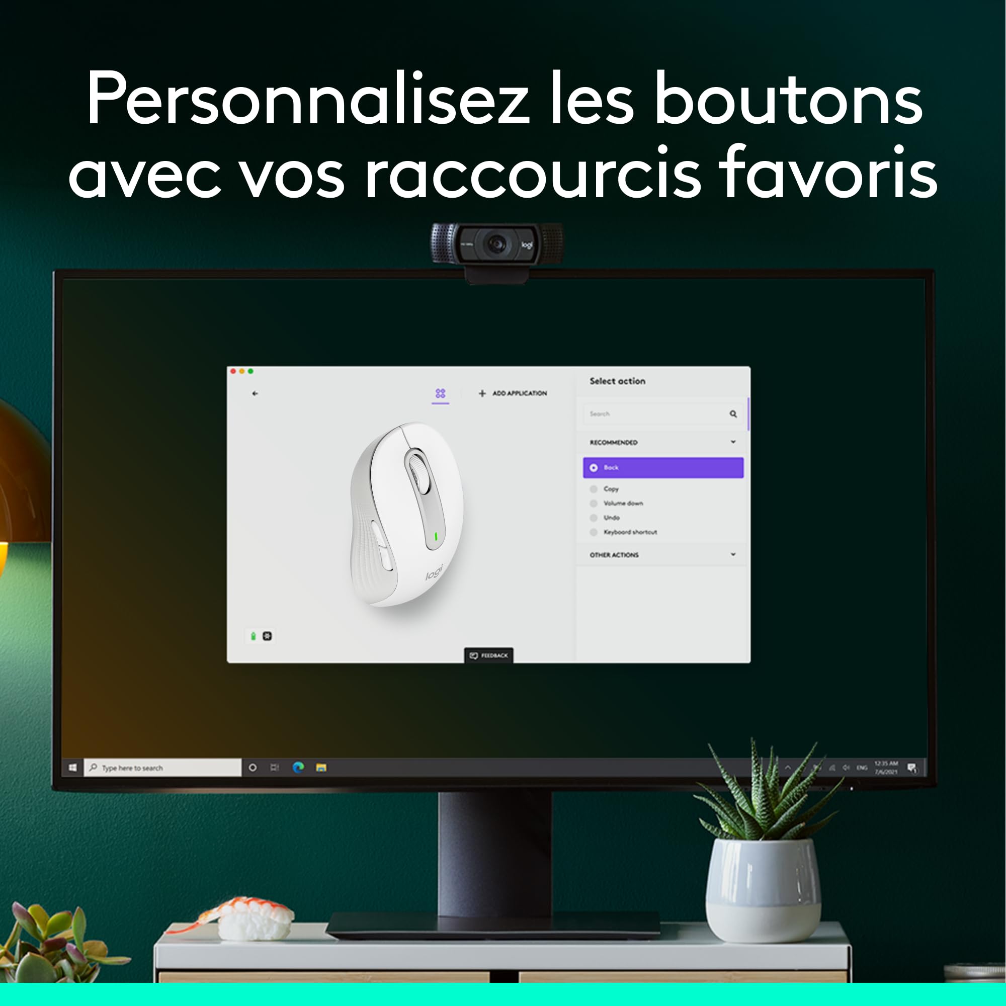 LOGITECH Signature M650 L Mouse large size optical 5 buttons wireless Bluetooth 2.4 GHz Bolt USB receiver off-white