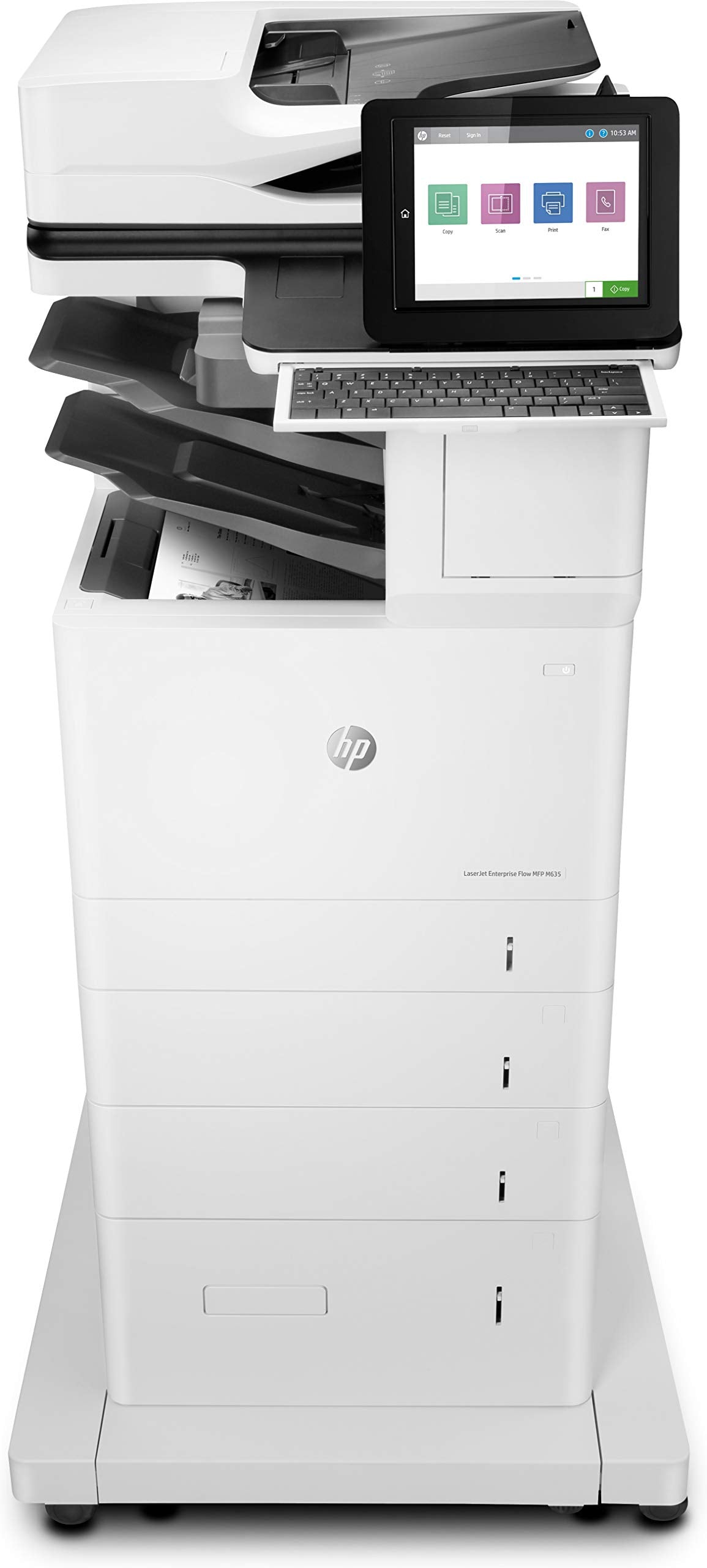HP LaserJet Enterprise Flow MFP M635z MFP Mono laser 216x864mm A4 61ppm Print 3200sheets USB LAN