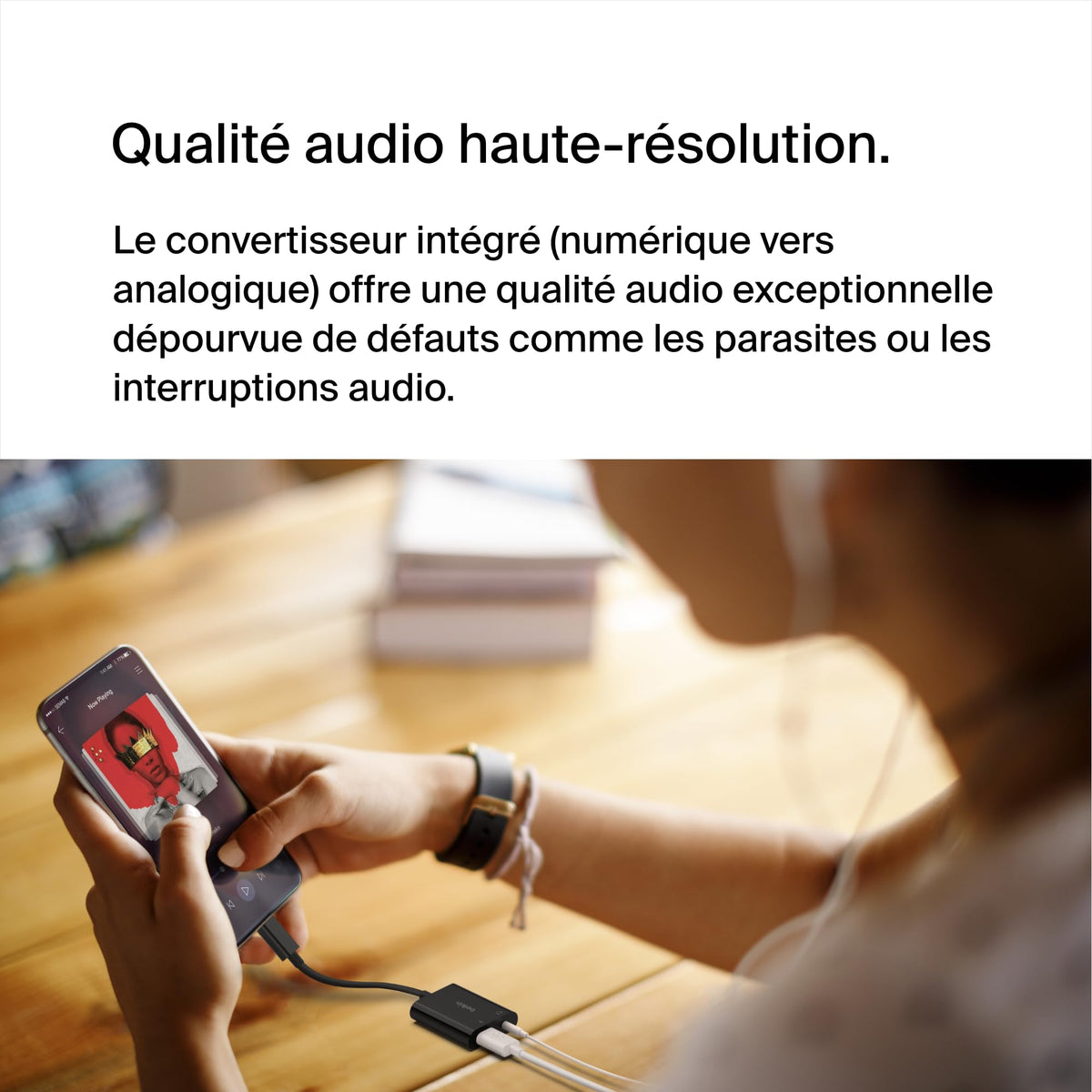 BELKIN Rockstar 3.5mm Audio + USB-C Charge Adapter