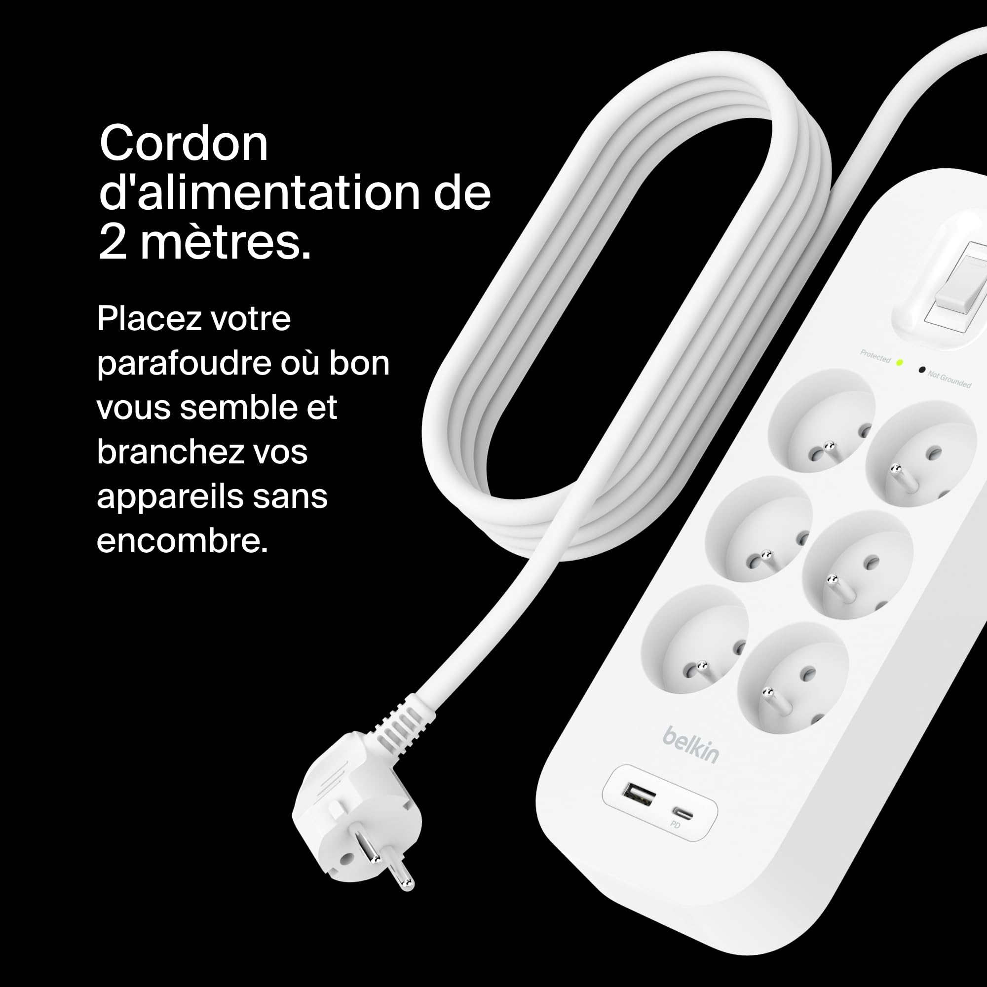 BELKIN Surge Protection with USB C 6 Outlet