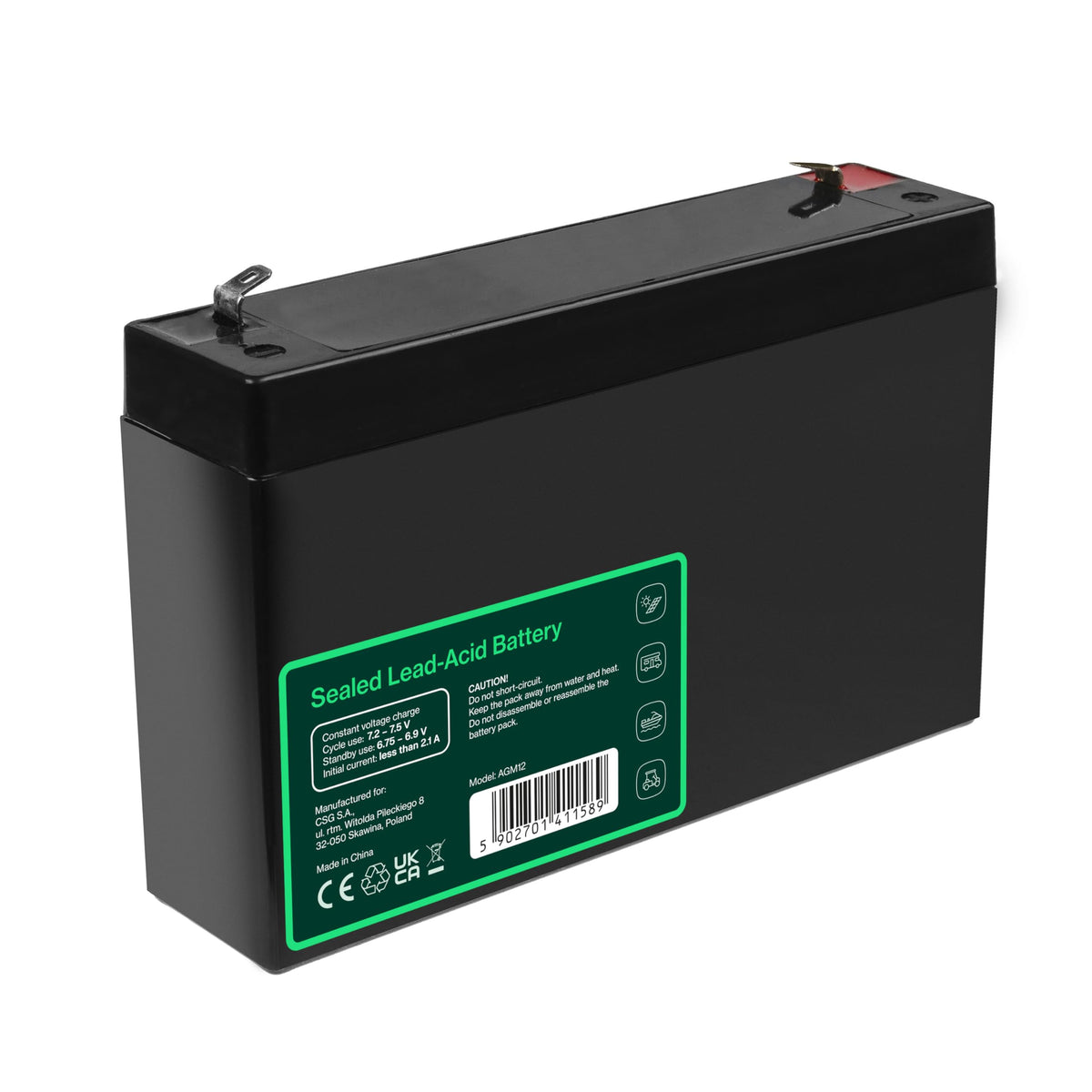 Green Cell Battery AGM 6V 7AH