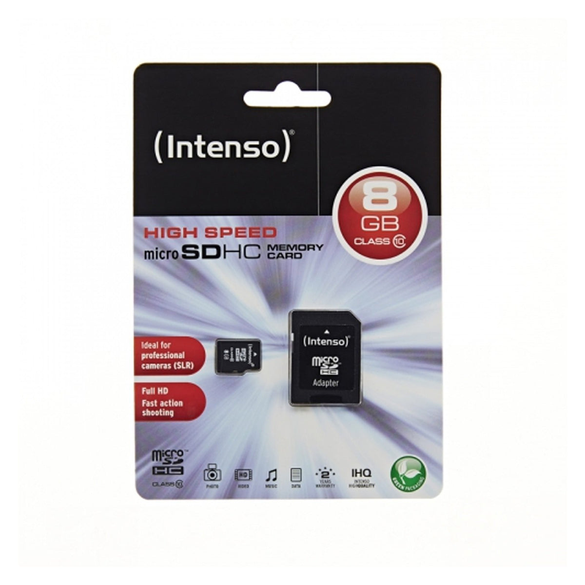 INTENSO Carte MicroSDHC Class 10 - 8 Go