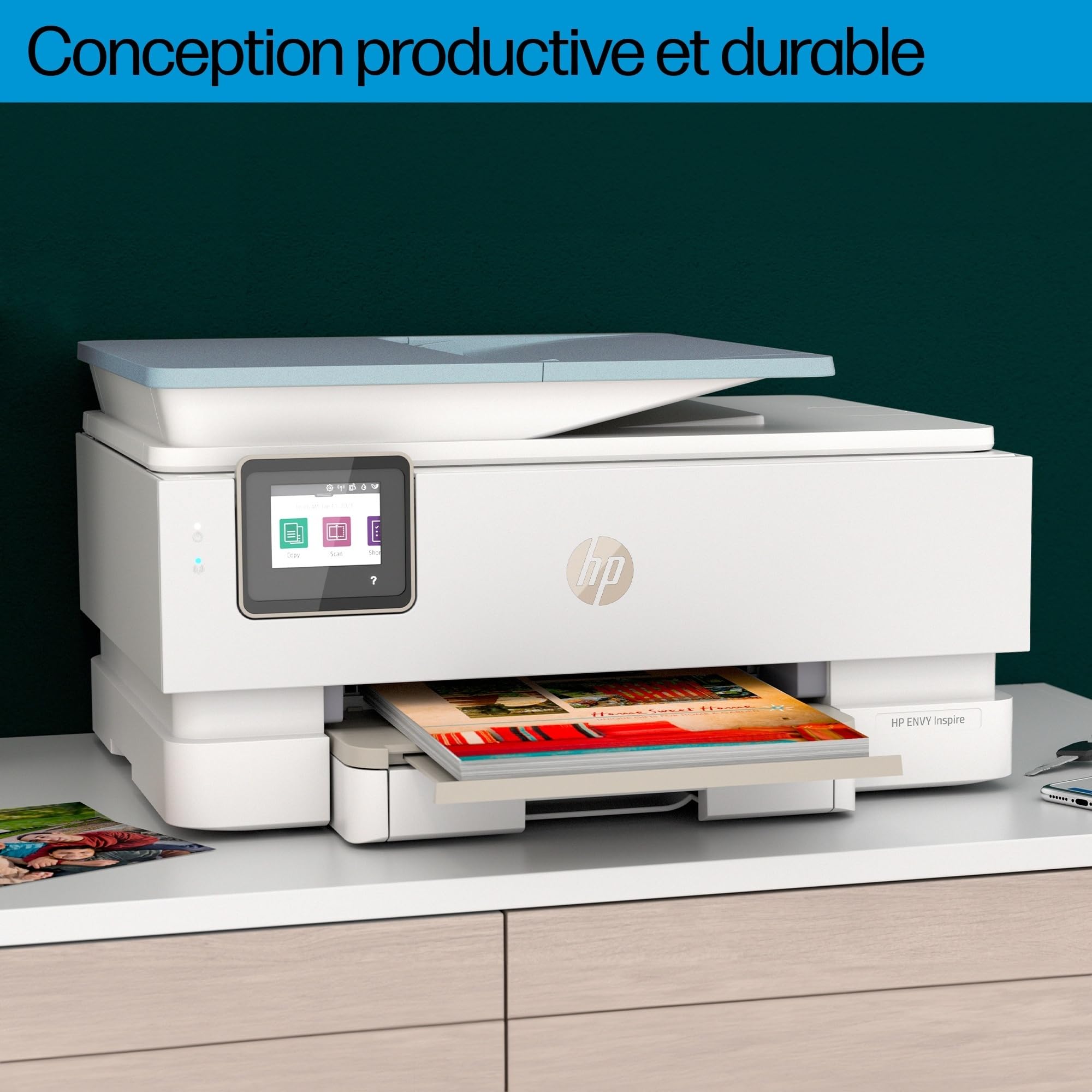HP ENVY Inspire 7921e All-in-One MFP colour inkjet 216x297mm A4 13ppm Copy 15ppm Print 125sheets USB Wi-Fi Bluetooth surf blue