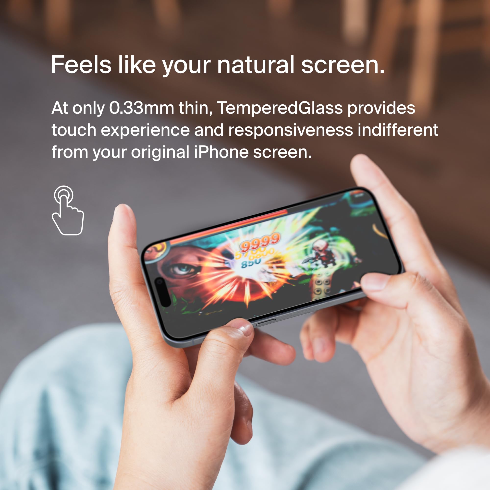 BELKIN ScreenForce Pro TemperedGlass Privacy AM Screen Protection for iPhone 15 Pro