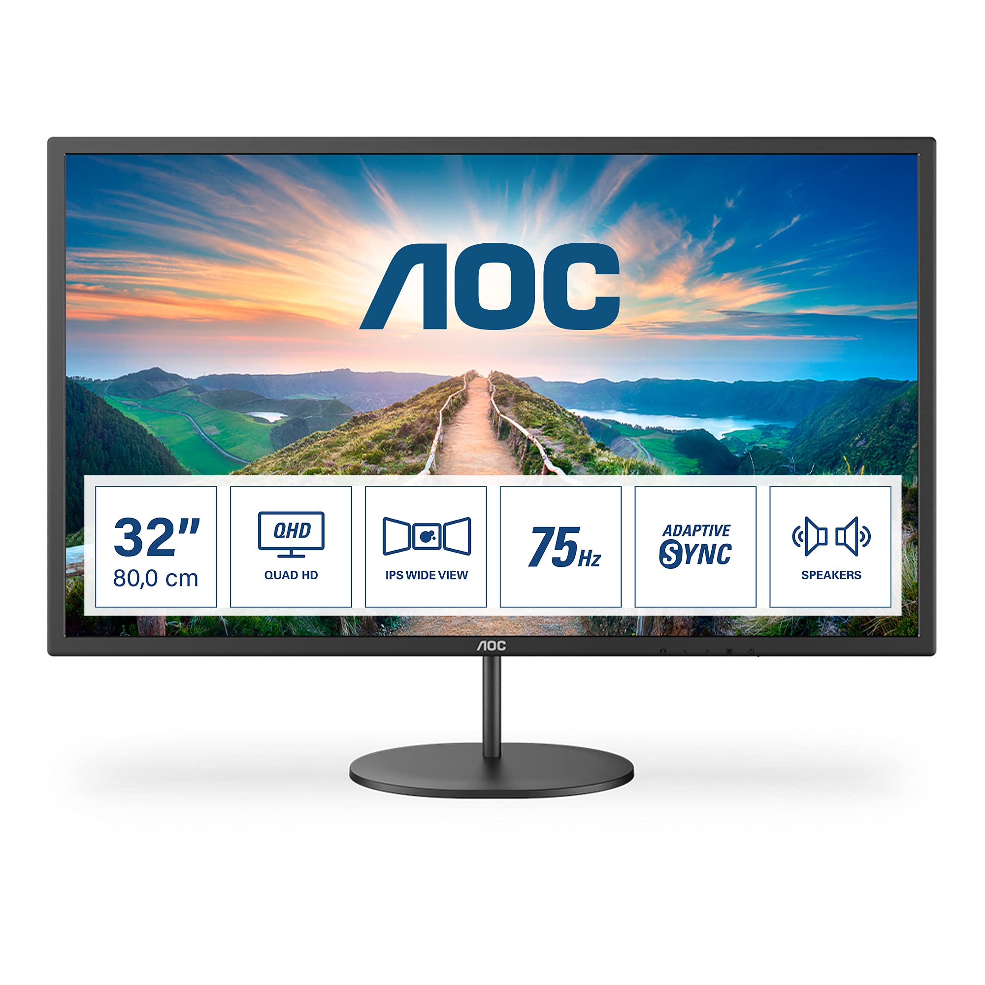 AOC Q32V4 31.5p IPS with QHD resolution monitor HDMI DisplayPort
