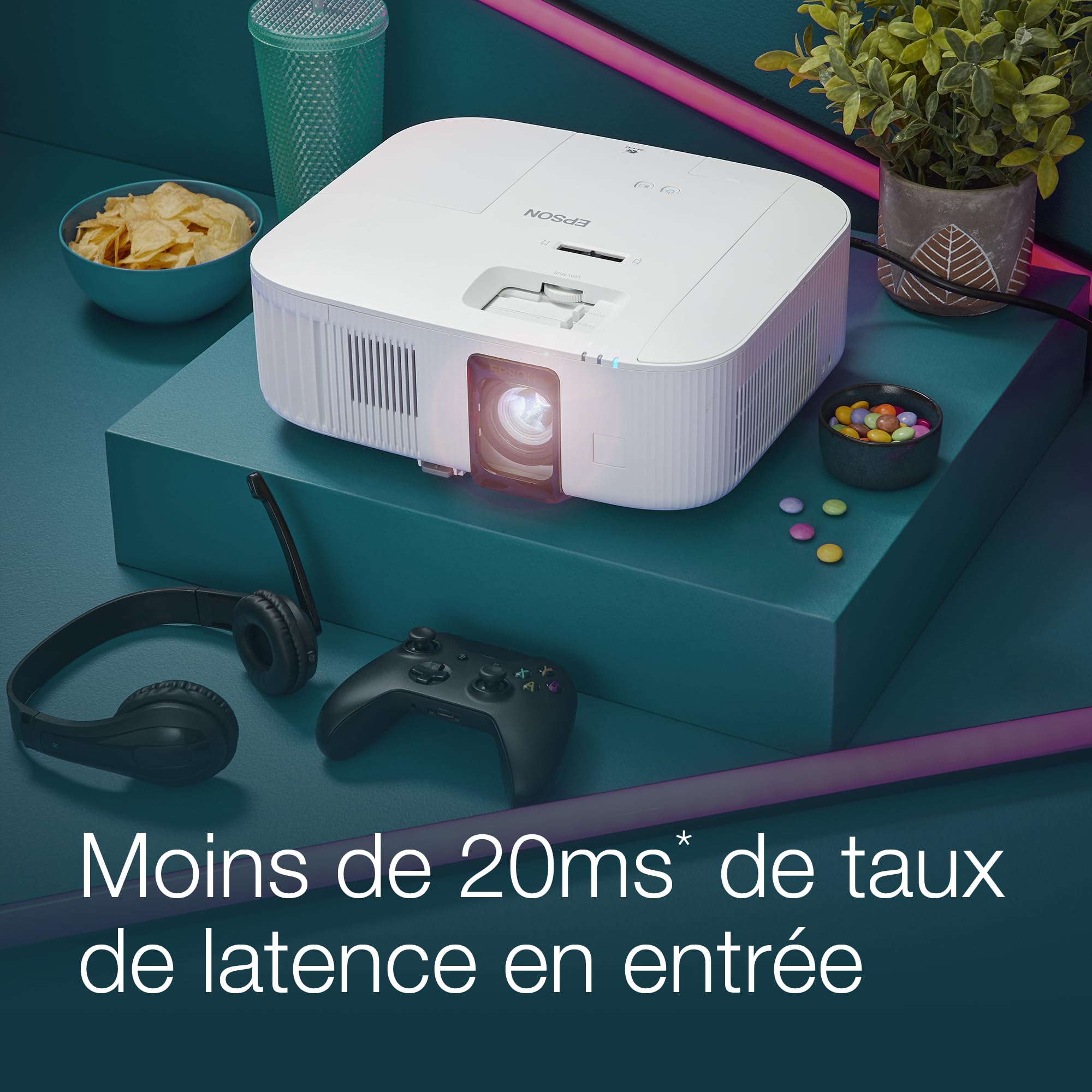 EPSON EH-TW6250 Projecteur 4K PRO-UHD Home Cinema -16: 9-  2800 lumens - 35 000 :1- HDMI- LAN - HDR10- Android TV™ - Garantie 2 ans