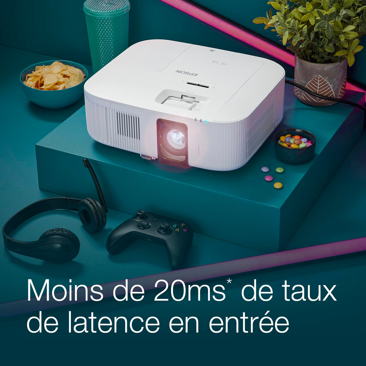 EPSON EH-TW6250 Projecteur 4K PRO-UHD Home Cinema -16: 9-  2800 lumens - 35 000 :1- HDMI- LAN - HDR10- Android TV™ - Garantie 2 ans
