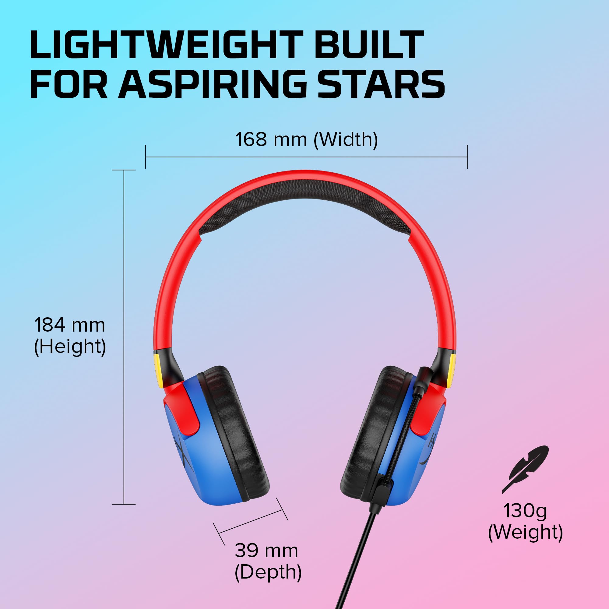 Casque sans fil HyperX Cloud Mini avec microphone, multicolore