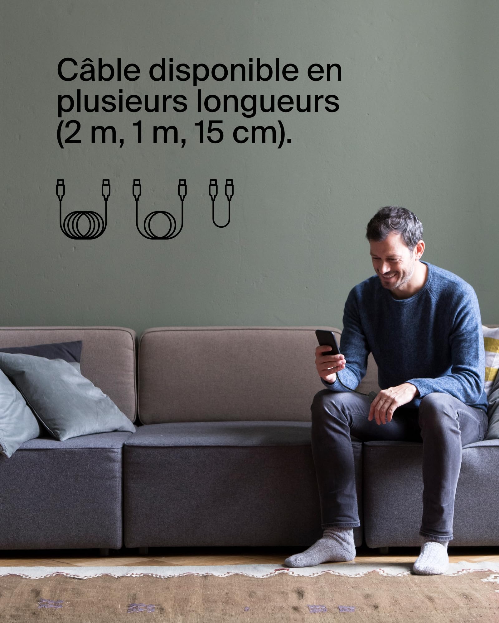 BELKIN BOOST CHARGE USB-C to USB-C Cable Braided 2m Black