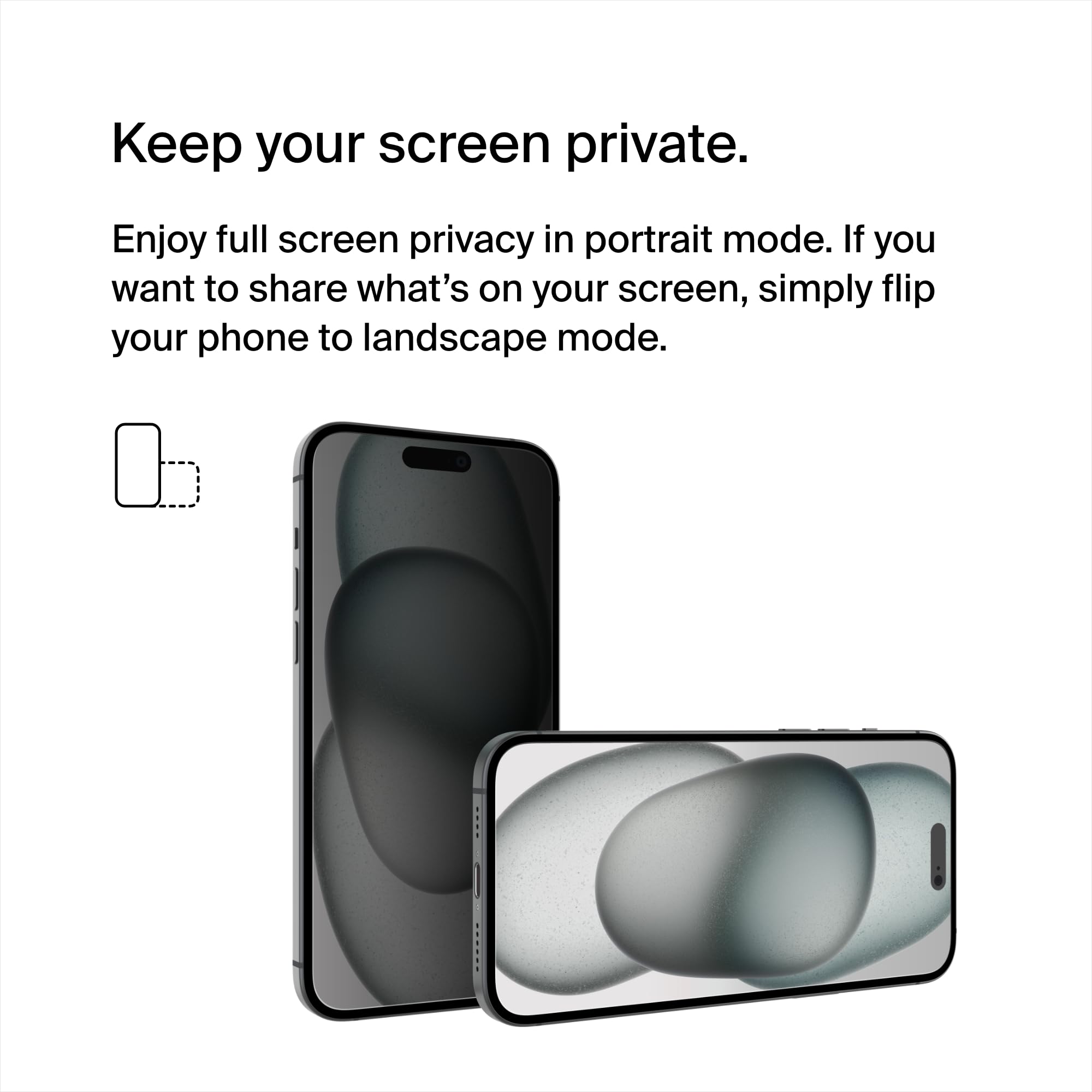 BELKIN ScreenForce Pro TemperedGlass Privacy AM Screen Protection for iPhone 15 Plus/14 Pro Max