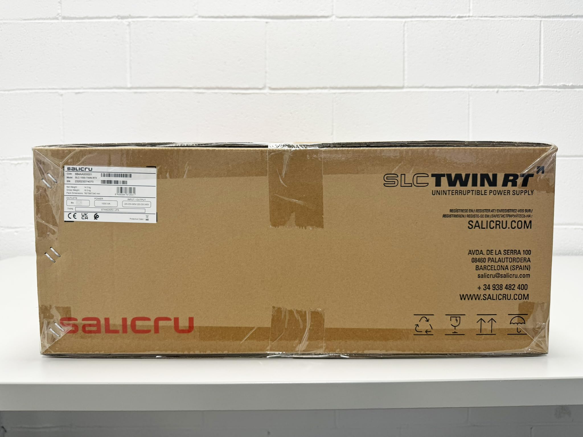 Salicru Onduleur SLC1000 TWIN RT3, Rack/tour Onduleur de 1000 VA IoT On-line à d