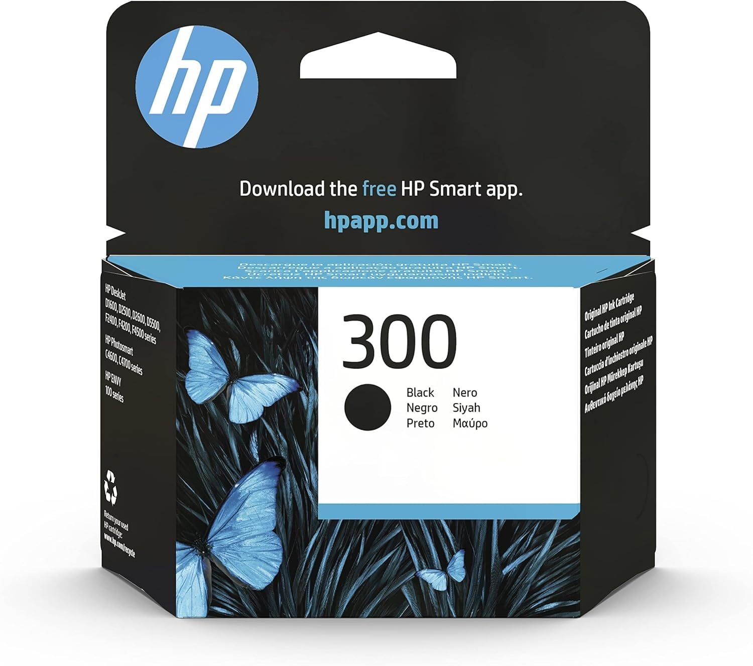 HP 300 original Ink cartridge CC640EE UUS black standard capacity 4ml 200 pages 1-pack with Vivera Ink cartridge