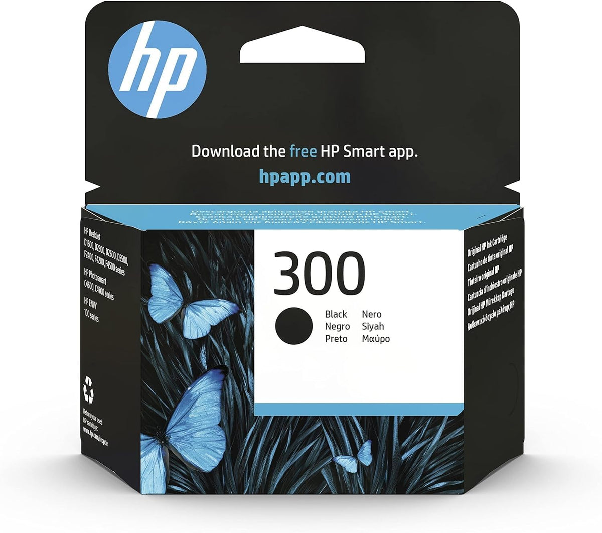 HP 300 original Ink cartridge CC640EE UUS black standard capacity 4ml 200 pages 1-pack with Vivera Ink cartridge
