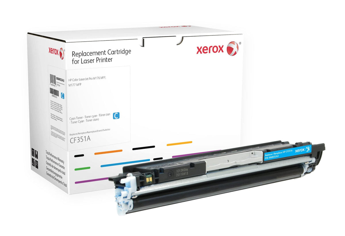 XEROX Cyan Toner Cartridge equivalent to HP 130A for use in HP CLJ Pro M176 MFP M177 MFP
