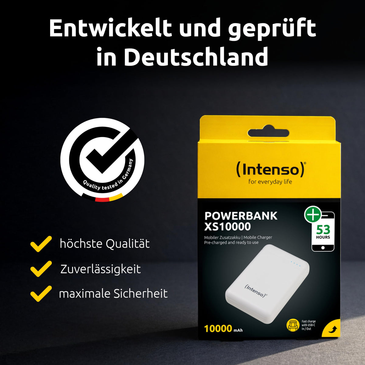 INTENSO PowerBank XS10000 USB / Type-C -10000 mAh blanc