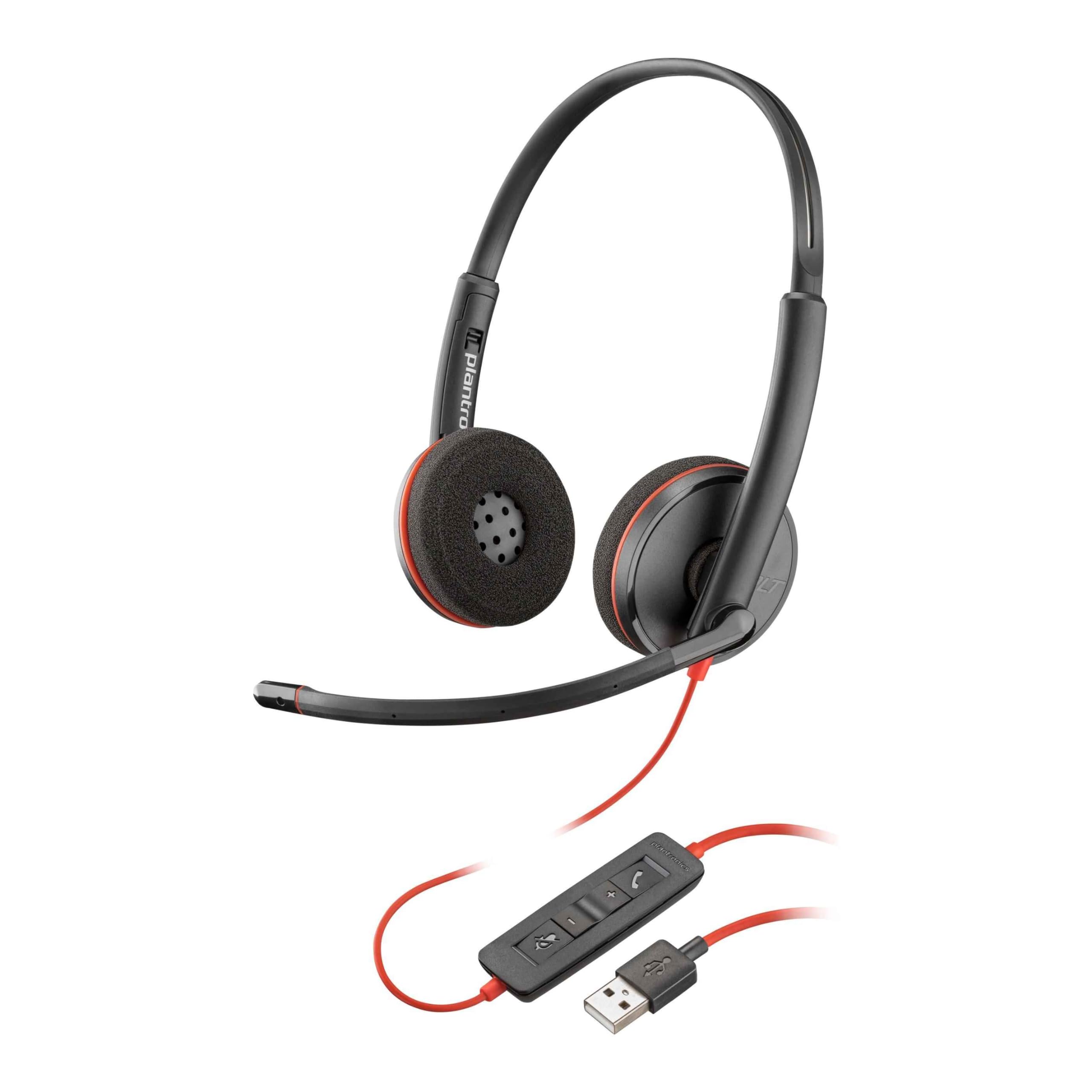 PLANTRONICS Blackwire C3220 Black casque USB-A - 2 écouteurs