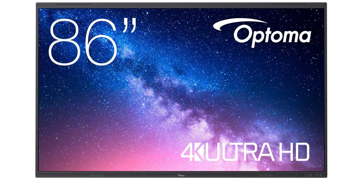 OPTOMA 5863RK 86p 400cd/m2 UHD Interactive 4K Multi-Touch-Display Android 13 Integrated Google Play Store