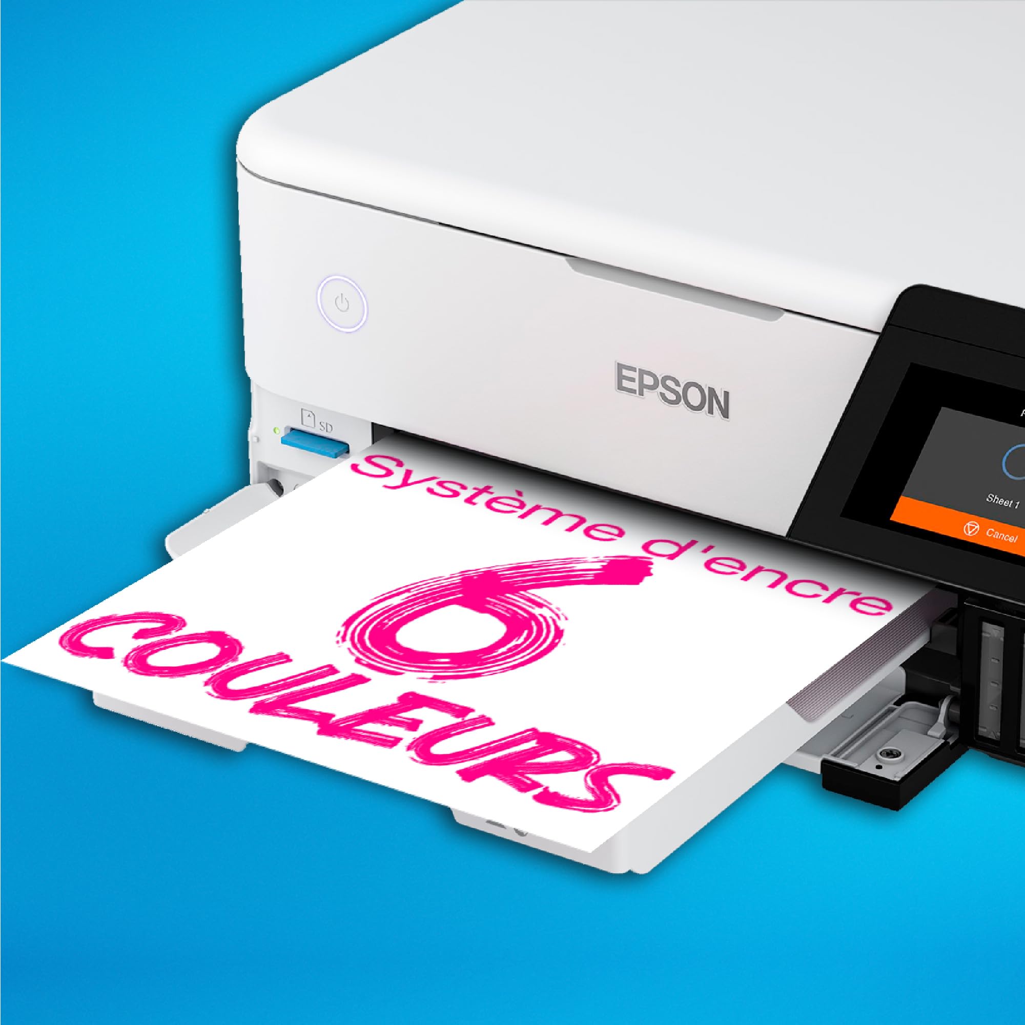 EPSON EcoTank ET-8500 MFP colour ink-jet refillable A4 16ppm print USB LAN USB host Wi-Fi white