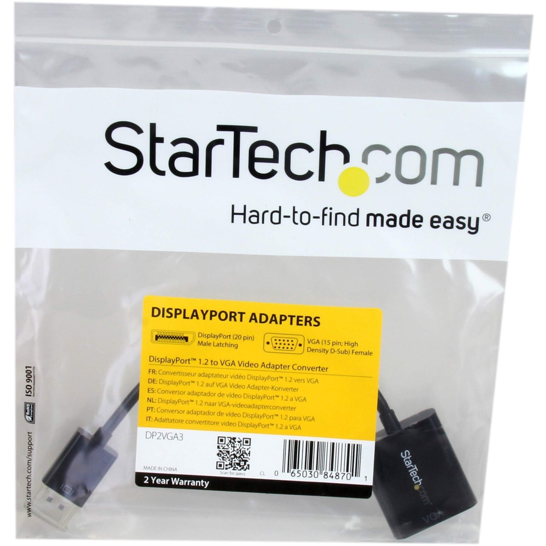 DisplayPort 1.2 to VGA Adapter Converter