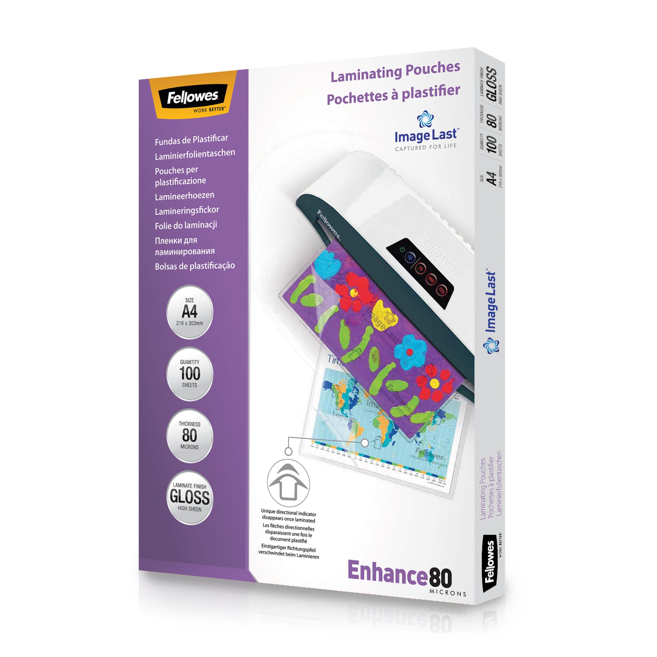 FELLOWES Pochettes ImageLast A4 80 microns - Pack de 100