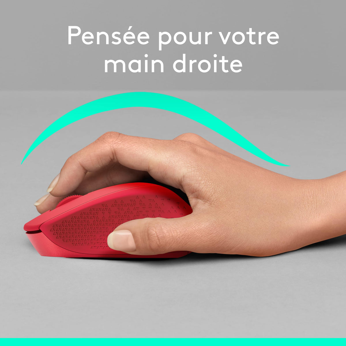 LOGITECH M330 SILENT PLUS Mouse 3 buttons wireless 2.4 GHz USB wireless receiver red