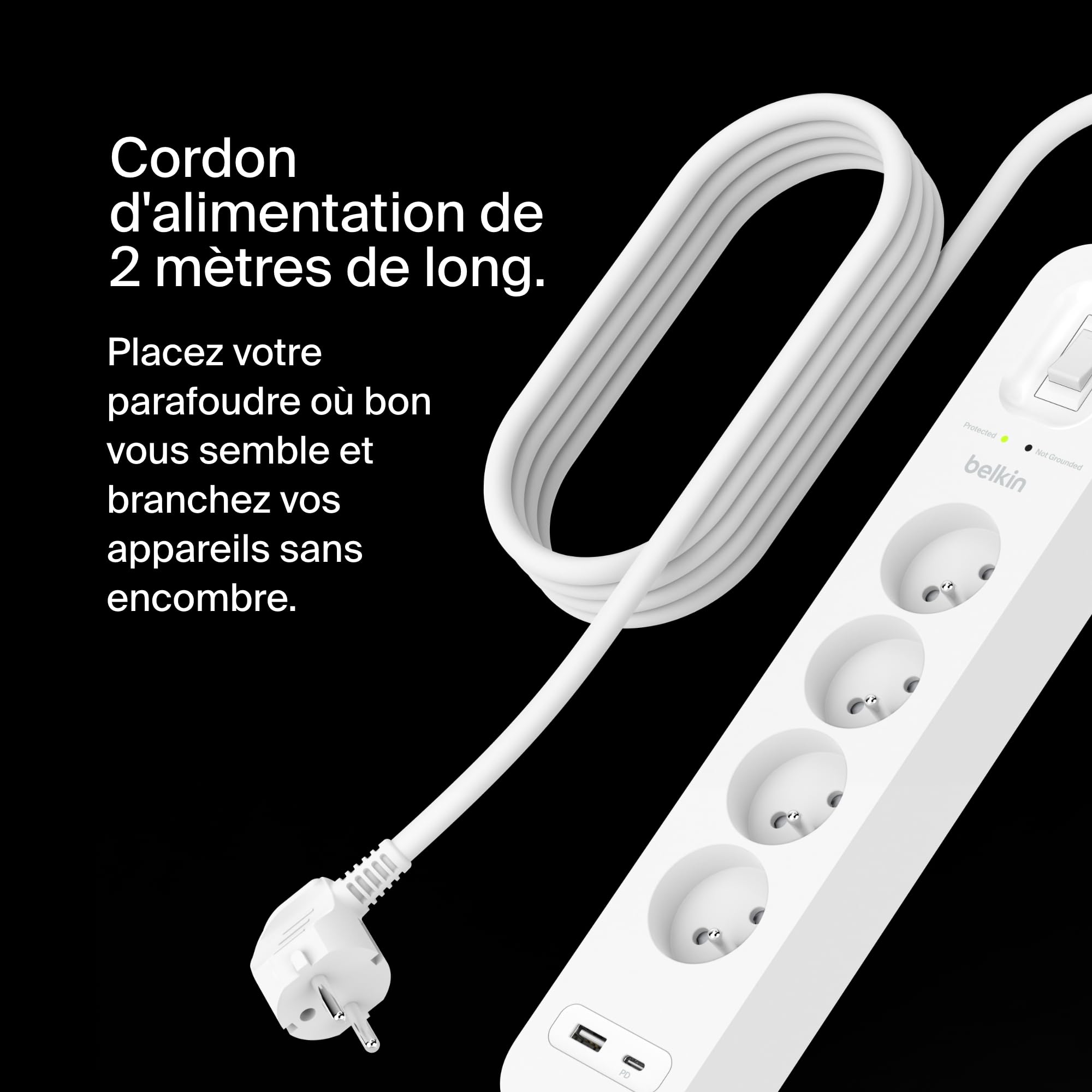 BELKIN Surge Protection with USB C 4 Outlet