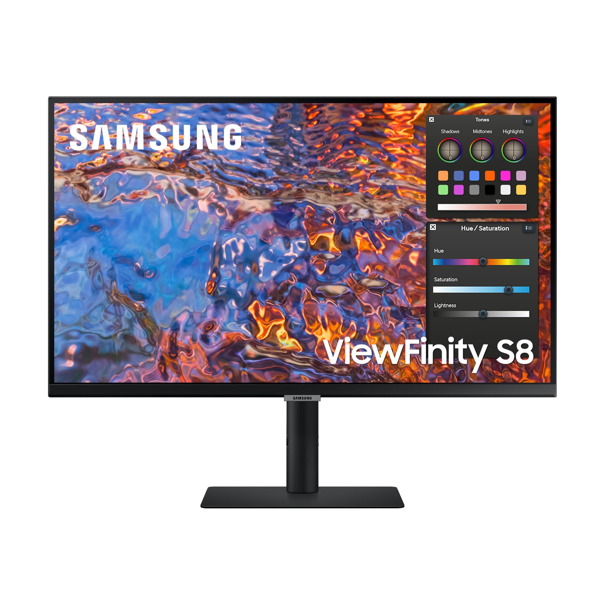 SAMSUNG LS32B800PXPXEN 32p 16:9 3840x2160 IPS 5ms HDR400 HAS/Swivel/Pivot/Tilt HDMI/DP/USB-C 90W/LAN USB3 Hub VESA 100