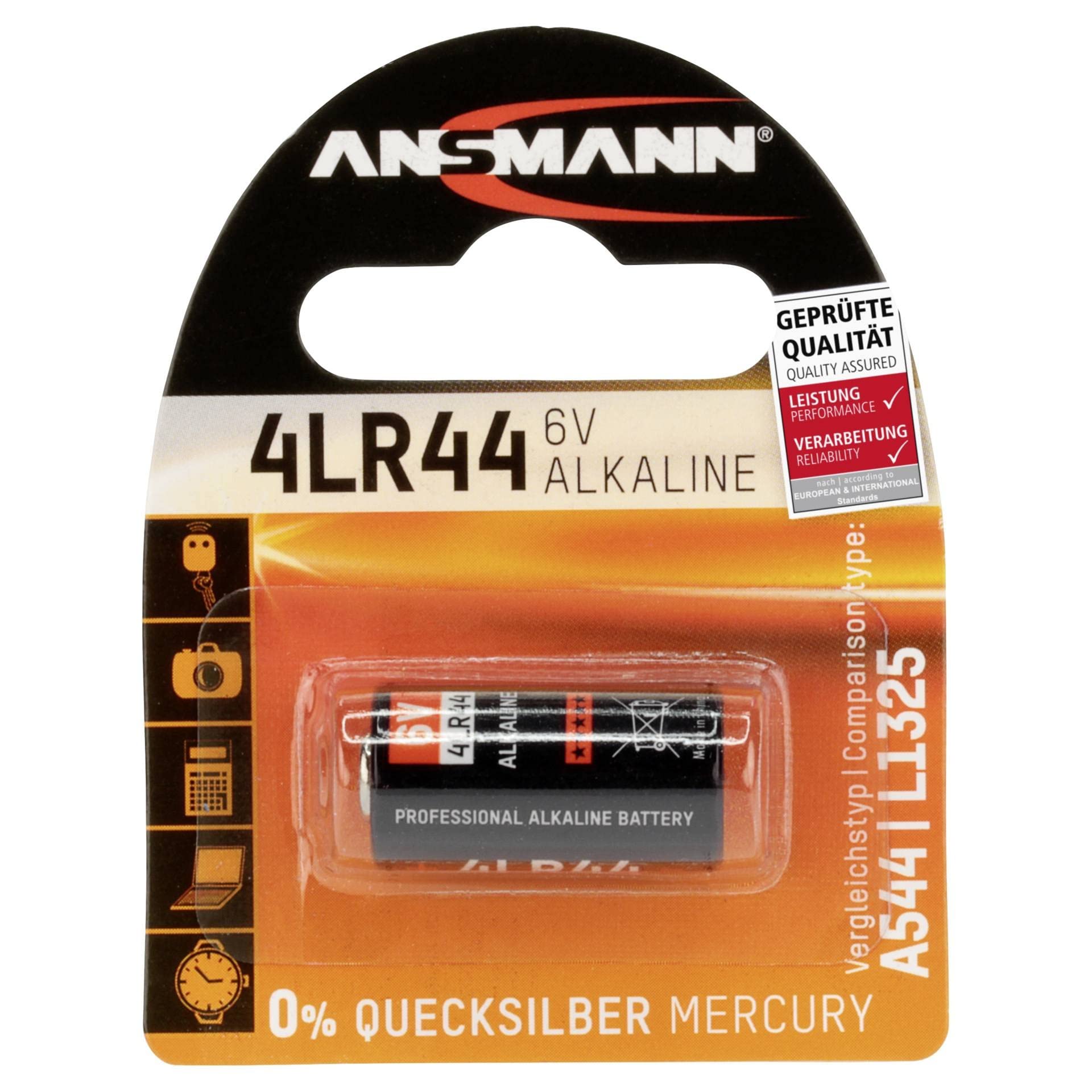 ANSMANN Piles alcalines 1510-0009 4LR44 blister de 1