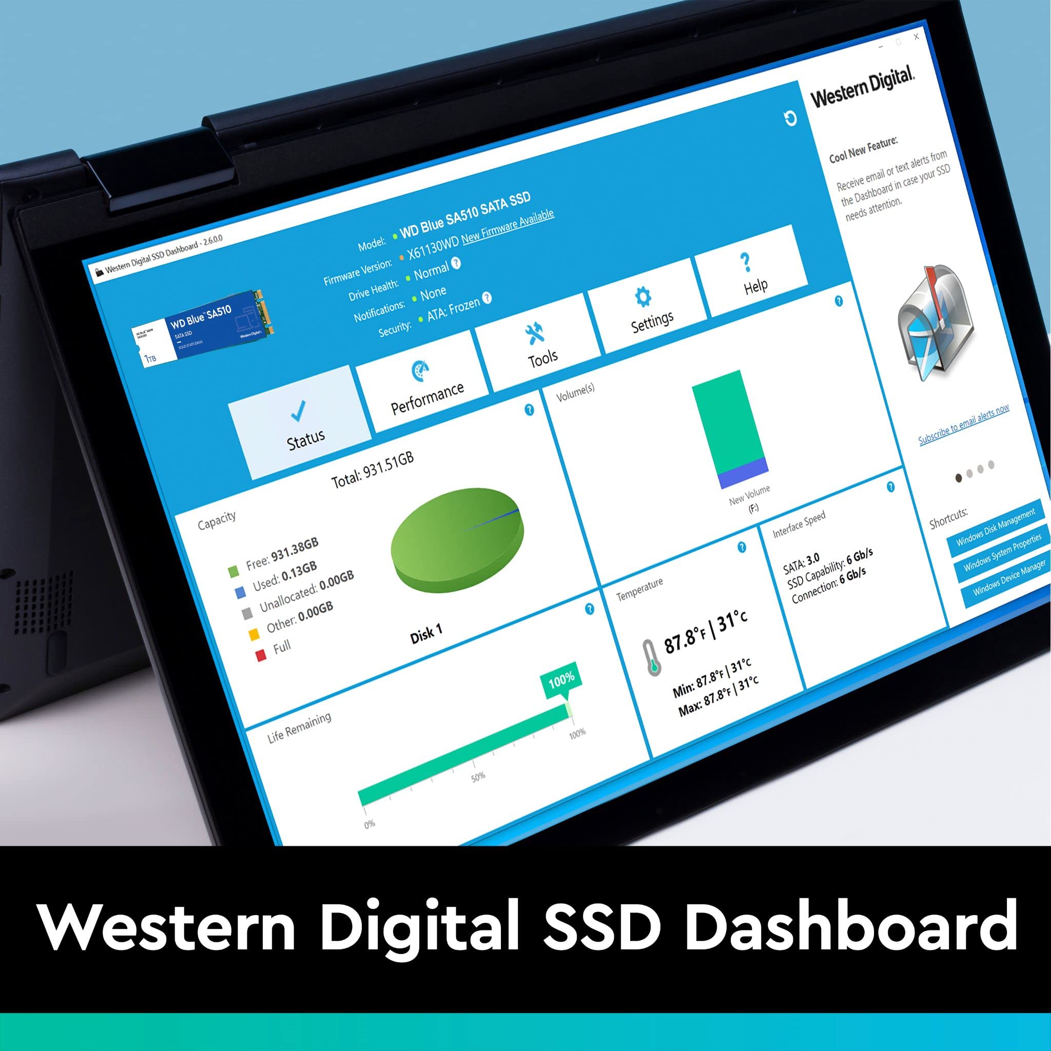 WD Blue SA510 SSD 2To SATA III 6Gb/s cased 2.5p 7mm internal single-packed POWERED BY SANDISK