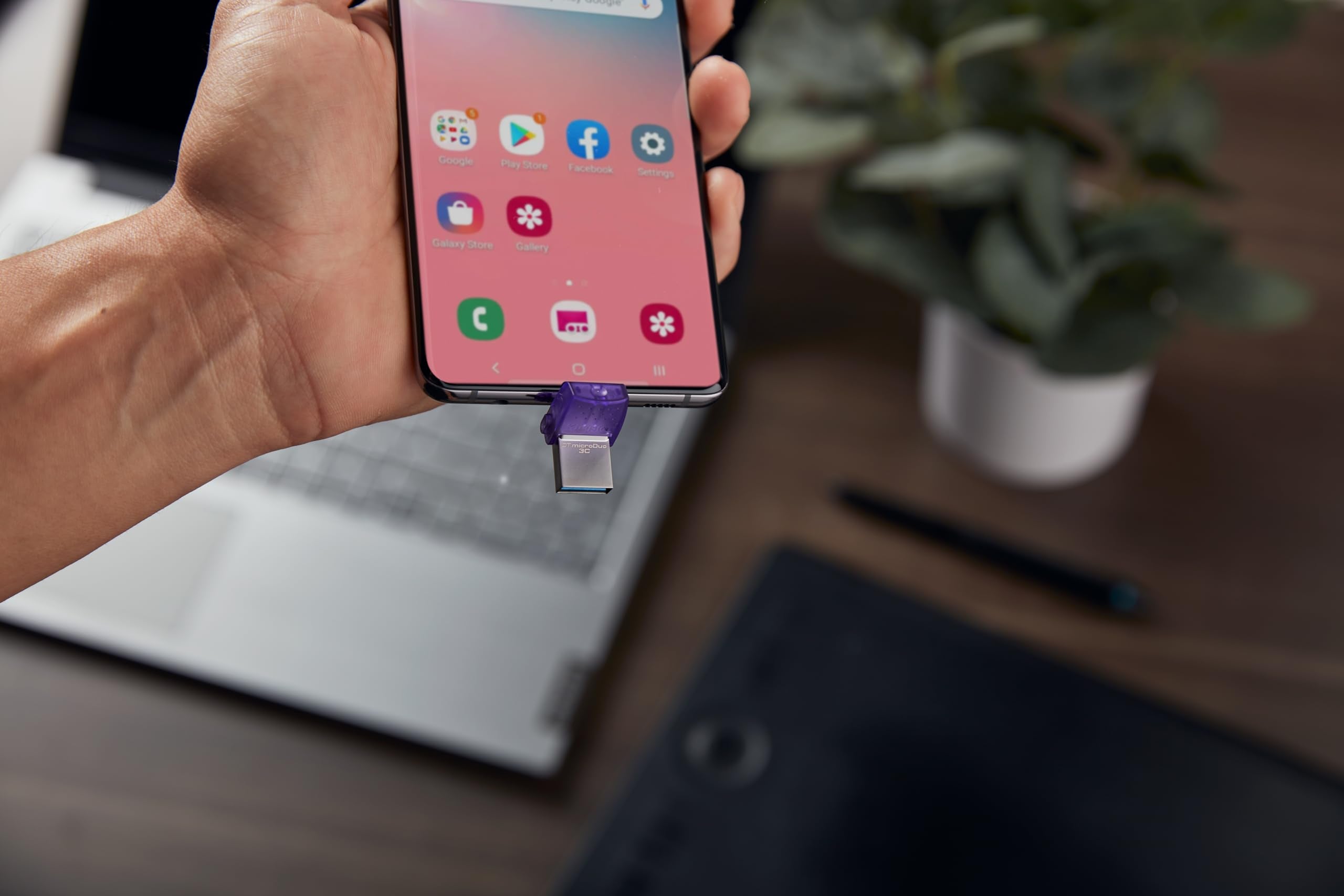 KINGSTON 128Go DataTraveler microDuo 3C 200MB/s dual USB-A + USB-C