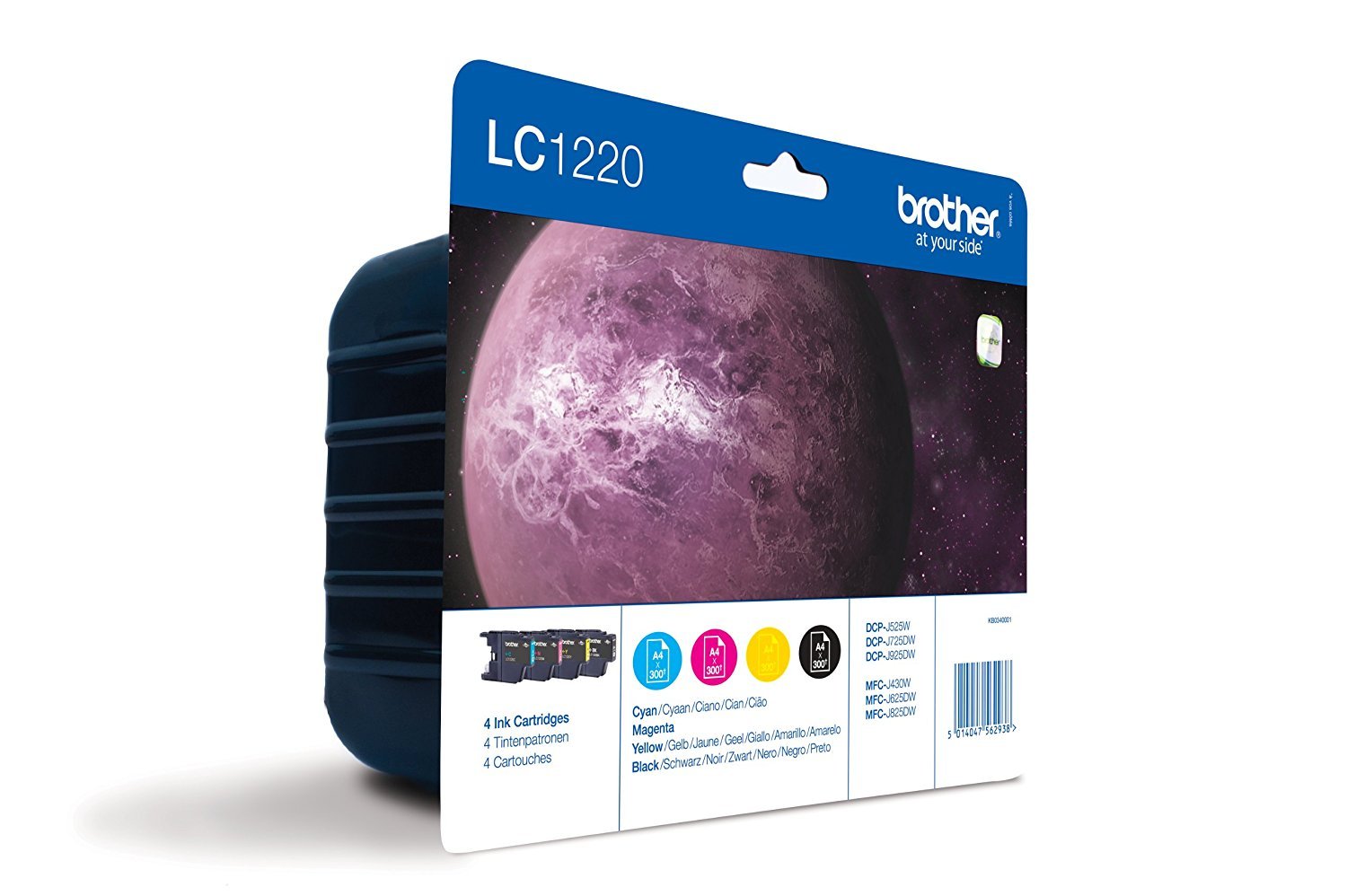 BROTHER LC-1220 cartouche d encre noir et tricolore capacité standard 4 x 300 pages 1-pack blister sans alarme