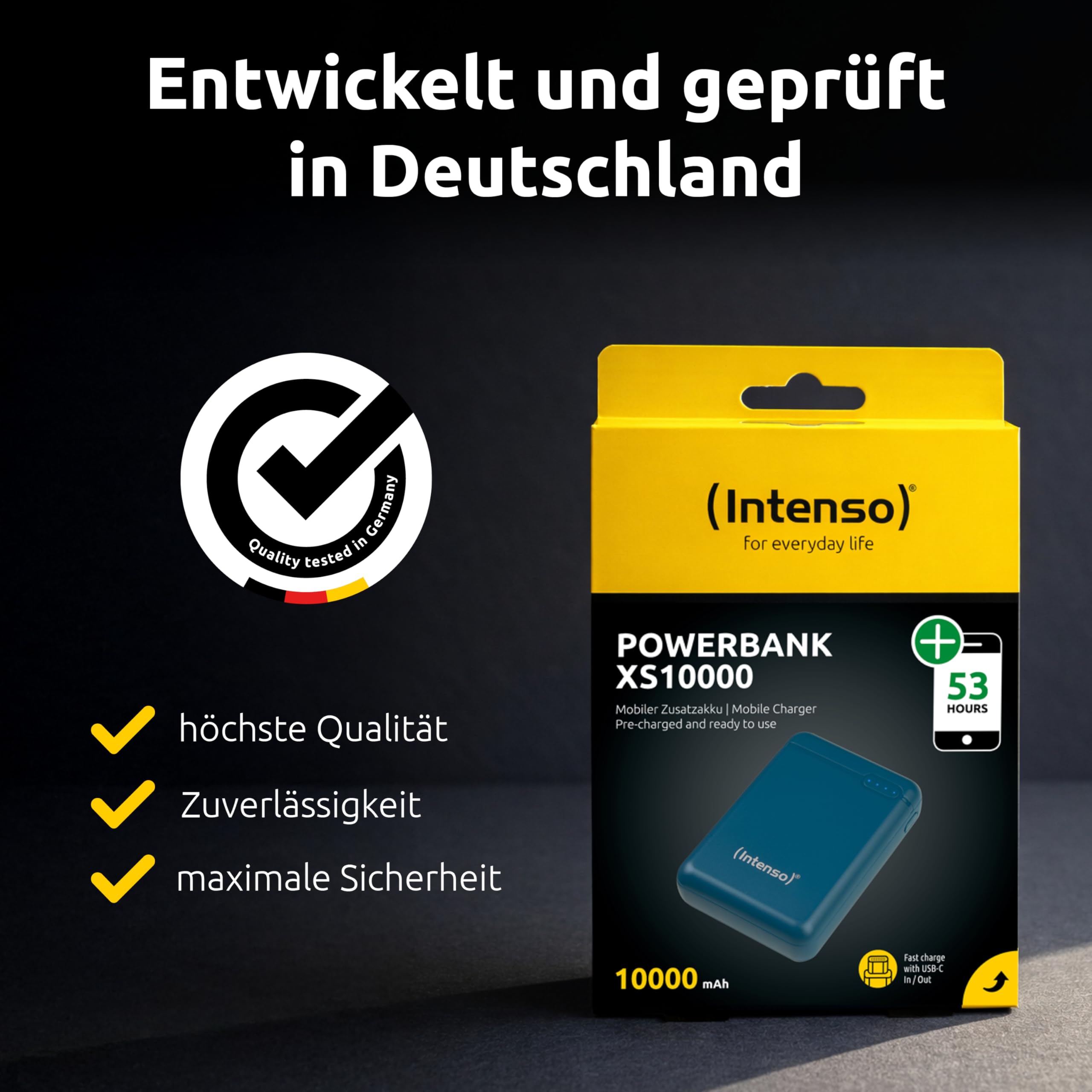 INTENSO PowerBank XS10000 USB / Type-C -10000 mAh pétrole