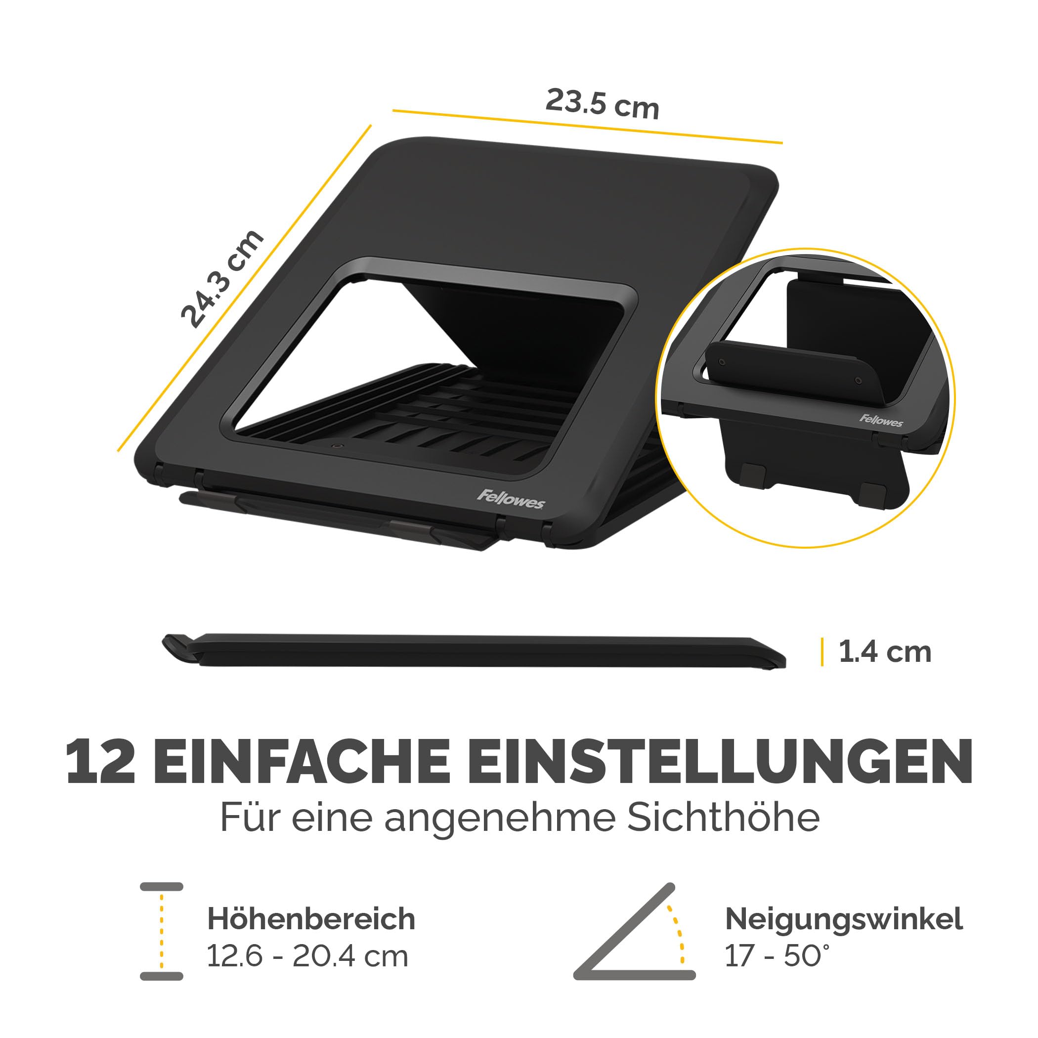FELLOWES Breyta Laptop Stand Black