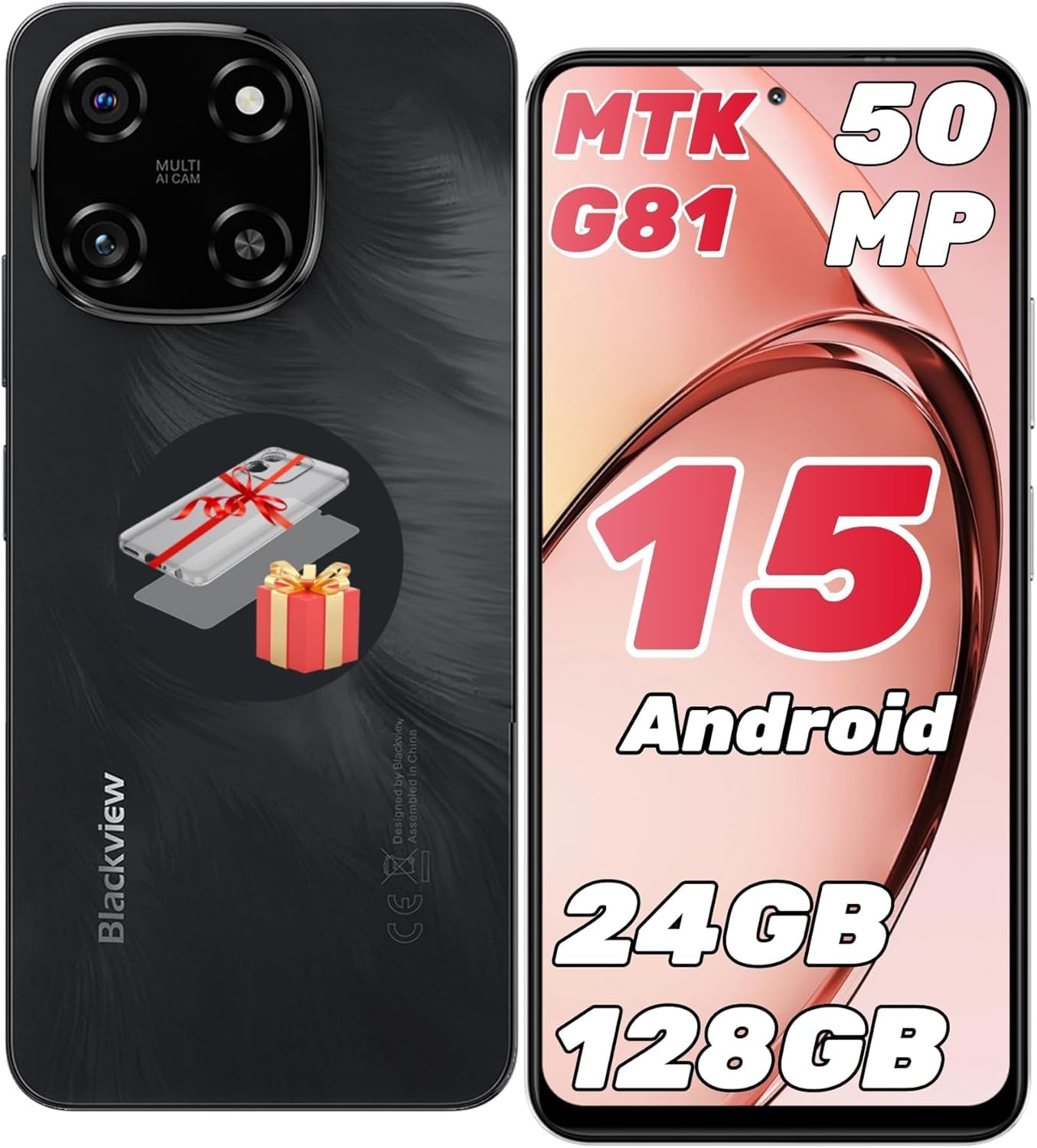 Blackview Color 6 (Double Sim - 6.67''- 128 Go, 8 Go RAM) Noir