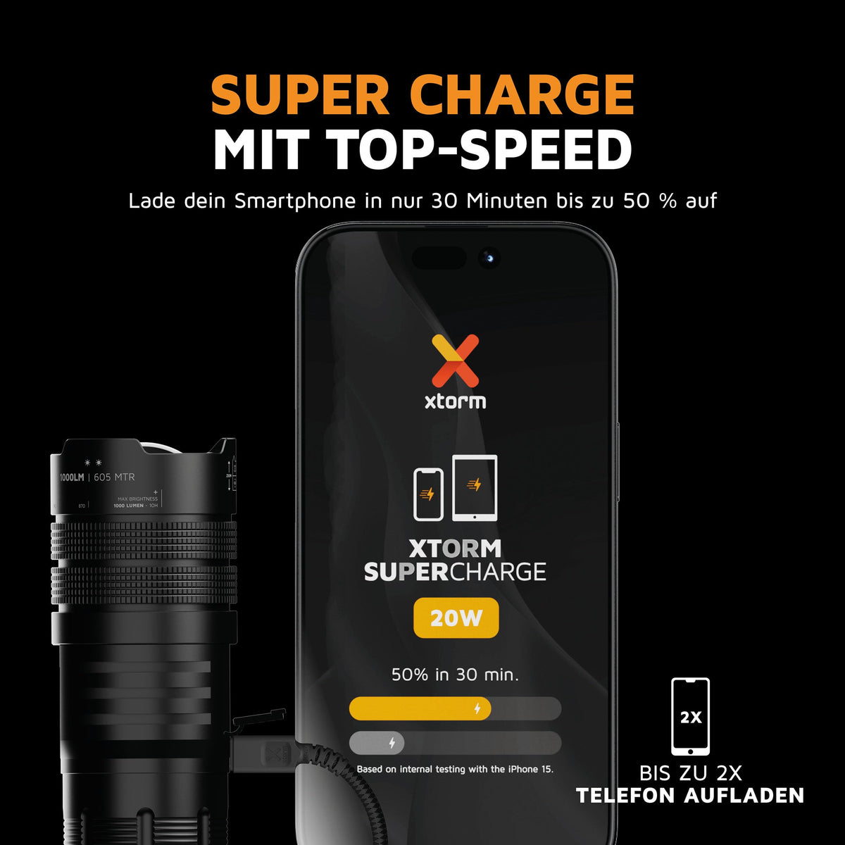 XTorm Powerbank et lampe torche XRF101