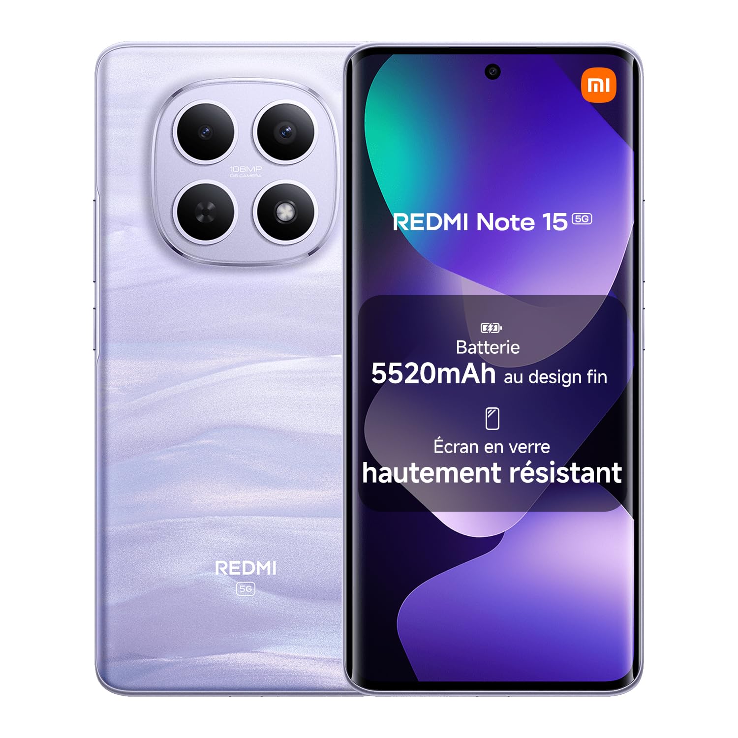 Xiaomi Redmi Note 15 5G (6.77'' - 256 Go, 8 Go RAM) Violet