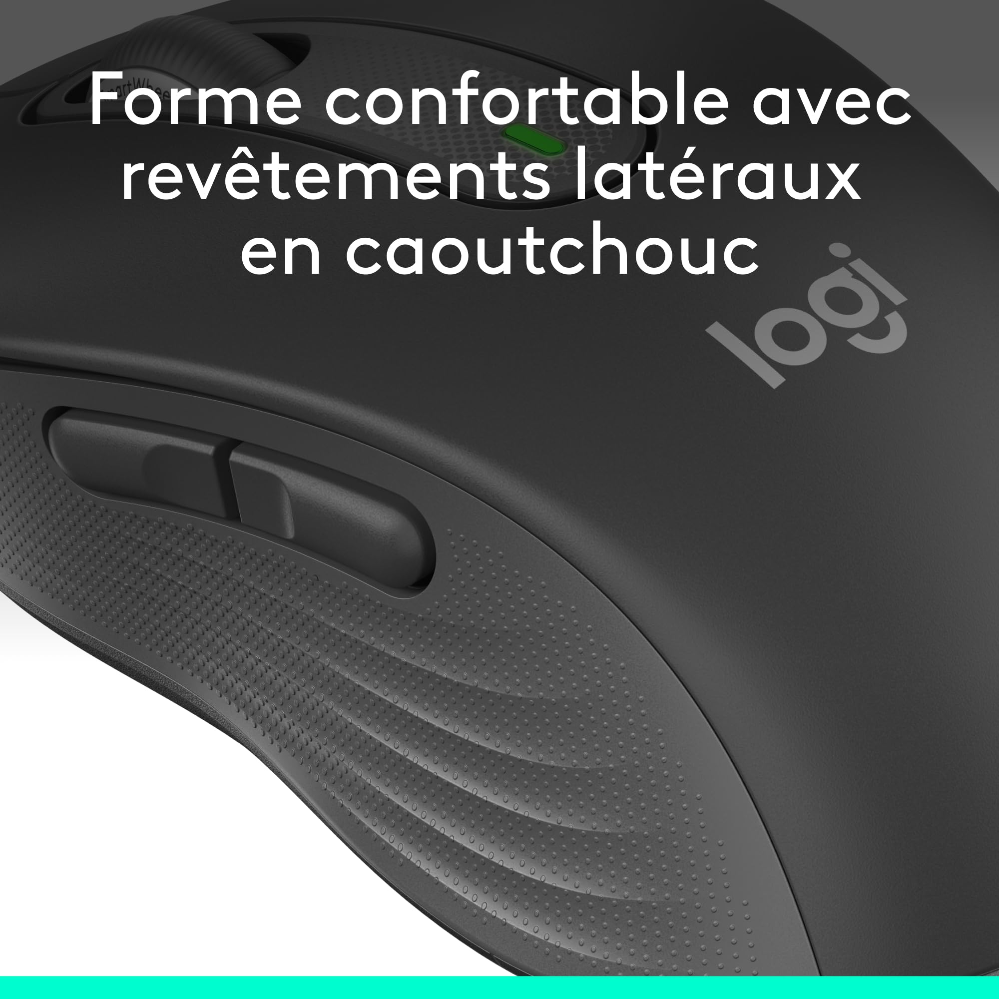 LOGITECH Signature M650 Mouse optical 5 buttons wireless Bluetooth 2.4 GHz Bolt USB receiver graphite