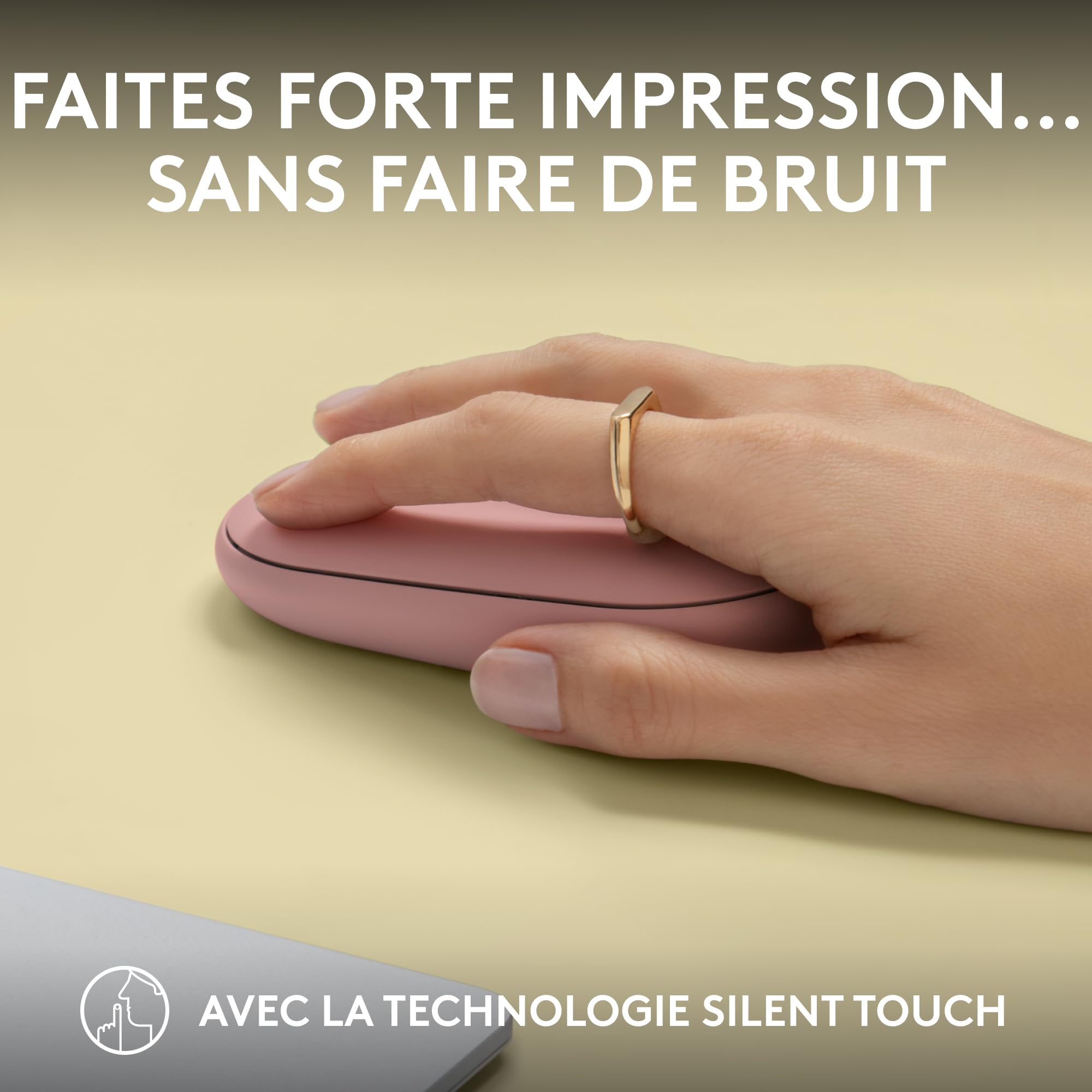 LOGITECH Pebble Mouse 2 M350s Mouse optical 3 buttons wireless Bluetooth 5.2 LE tonal rose